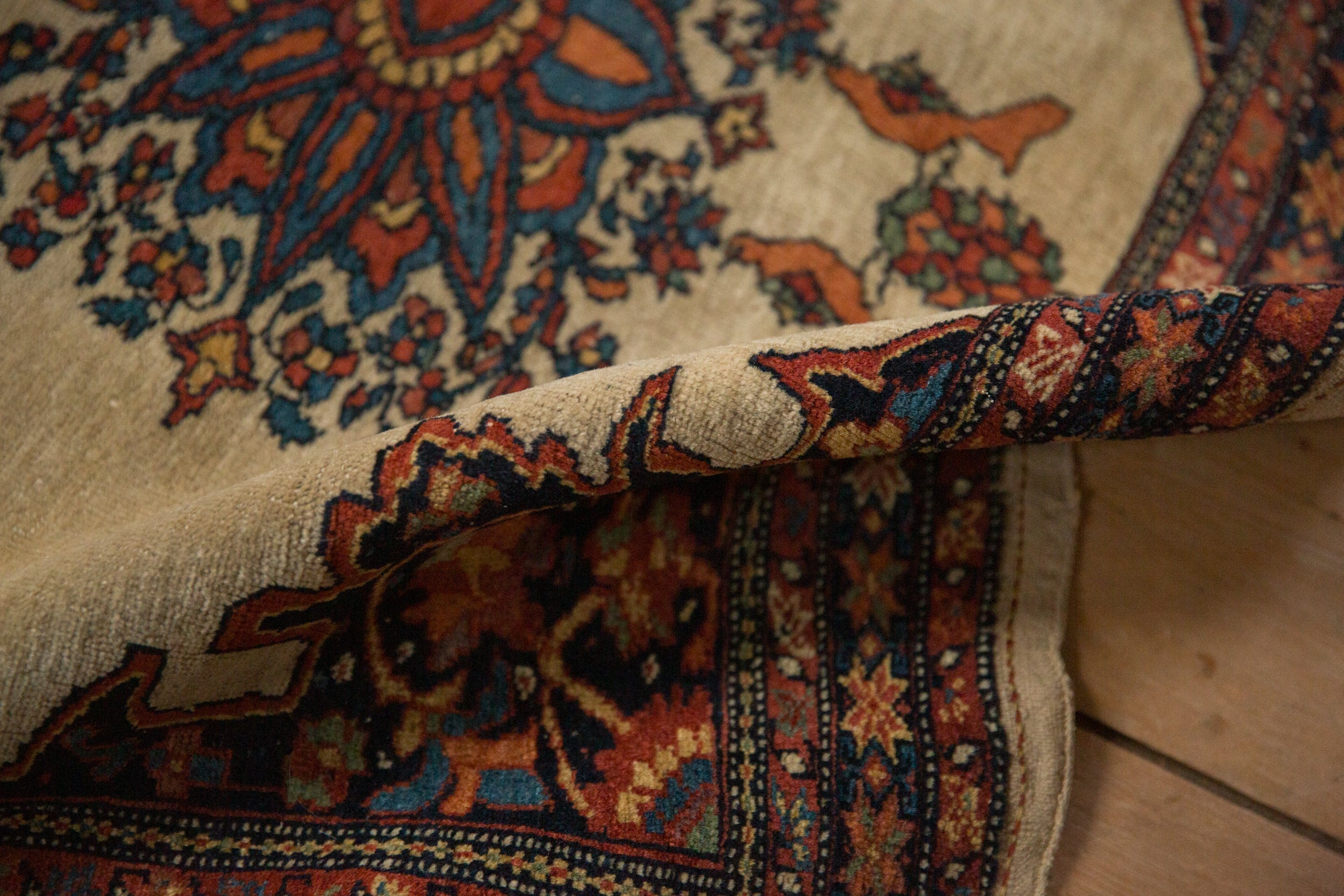 Antique Saddle Bag Farahan Sarouk Rug Mat // ONH Item: 12801, Image 9