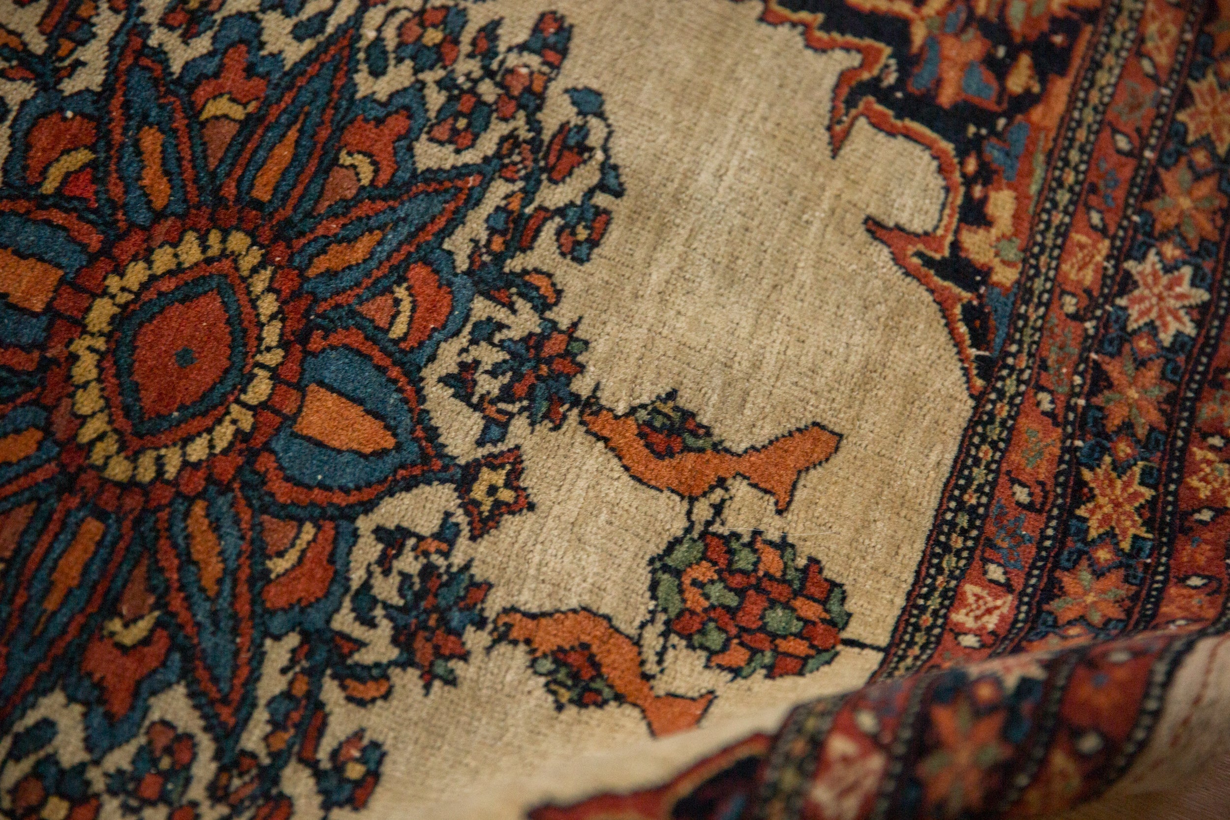 Antique Saddle Bag Farahan Sarouk Rug Mat // ONH Item: 12801, Image 10