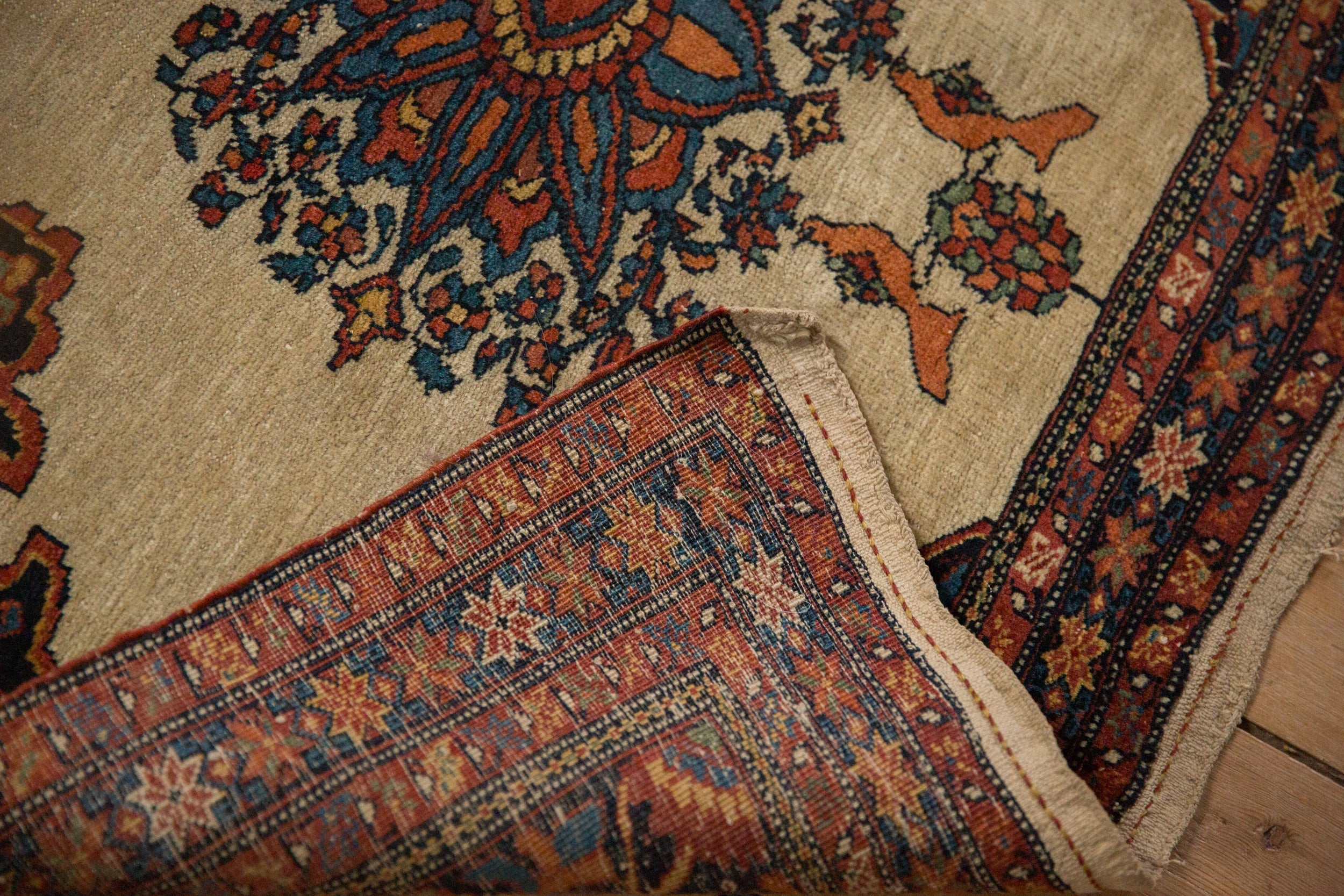 Antique Saddle Bag Farahan Sarouk Rug Mat // ONH Item: 12801, Image 11