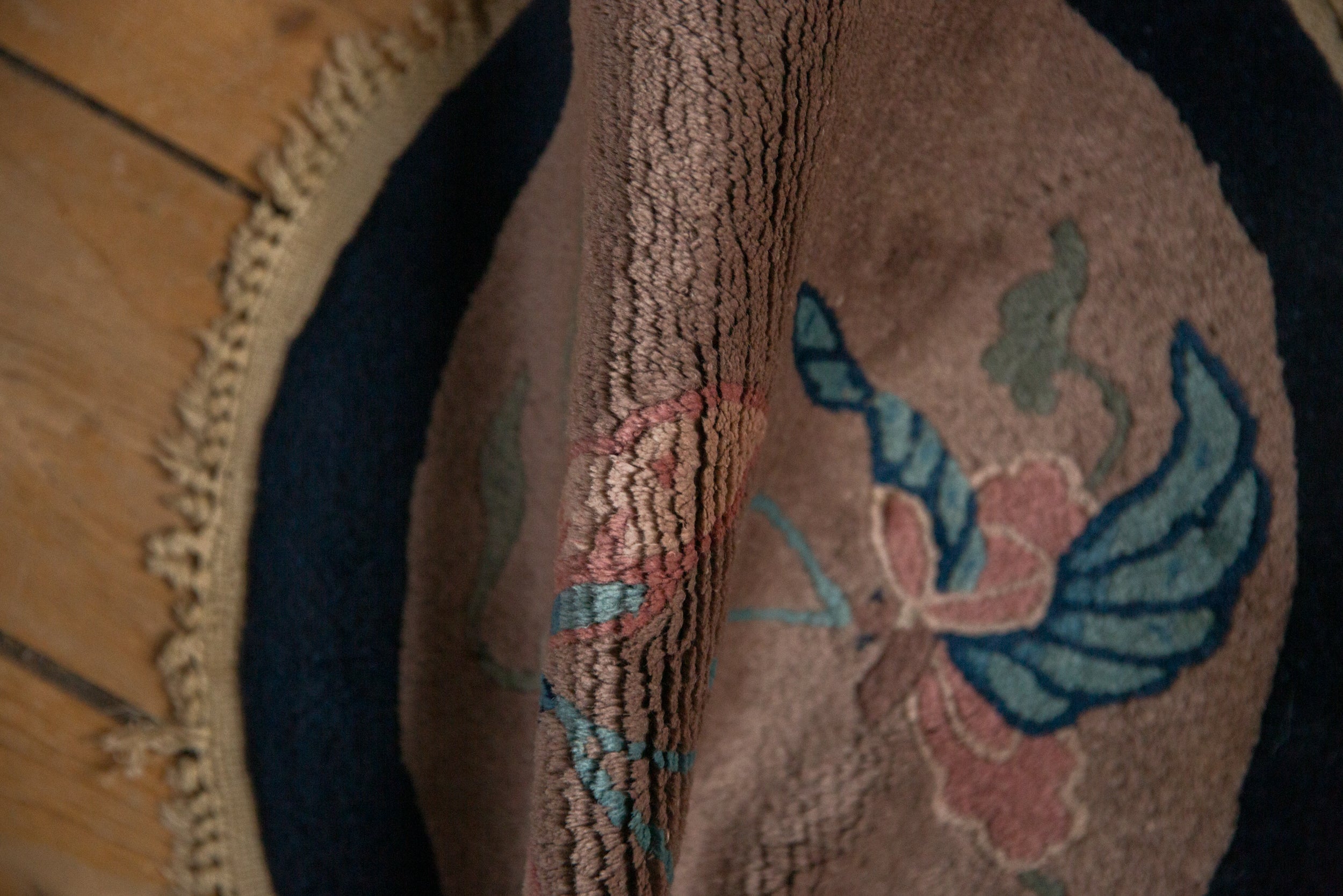 Antique Art Deco Round Rug Mat // ONH Item: 12814, Image 5