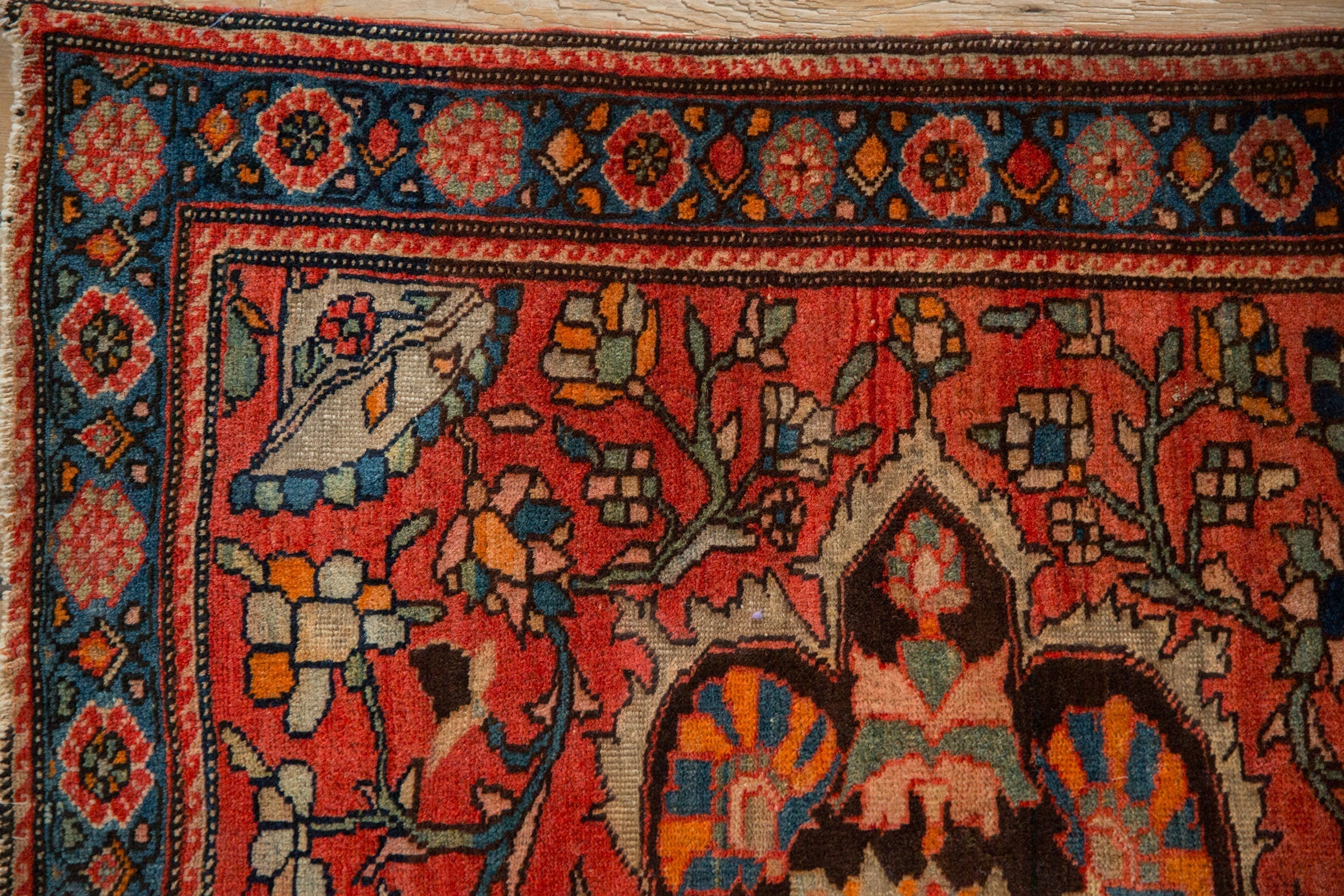 Antique Bag Face Farahan Sarouk Rug Mat // ONH Item: 12816, Image 2