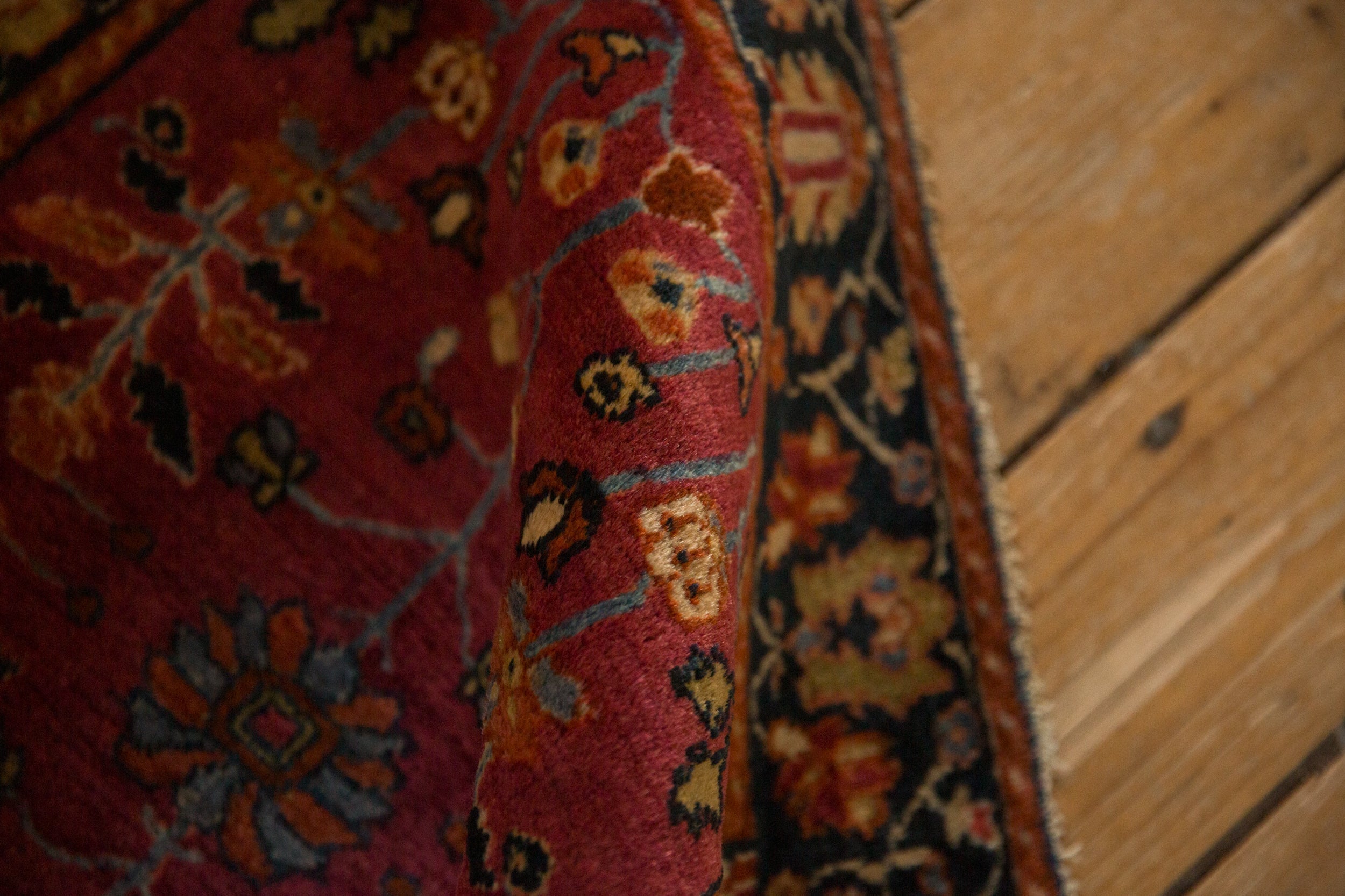 Antique Farahan Sarouk Square Rug Mat // ONH Item: 12817, Image 6