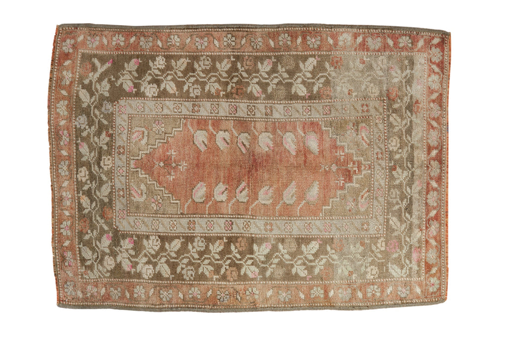 3x4 Vintage Distressed Melas Square Rug // ONH Item 128361