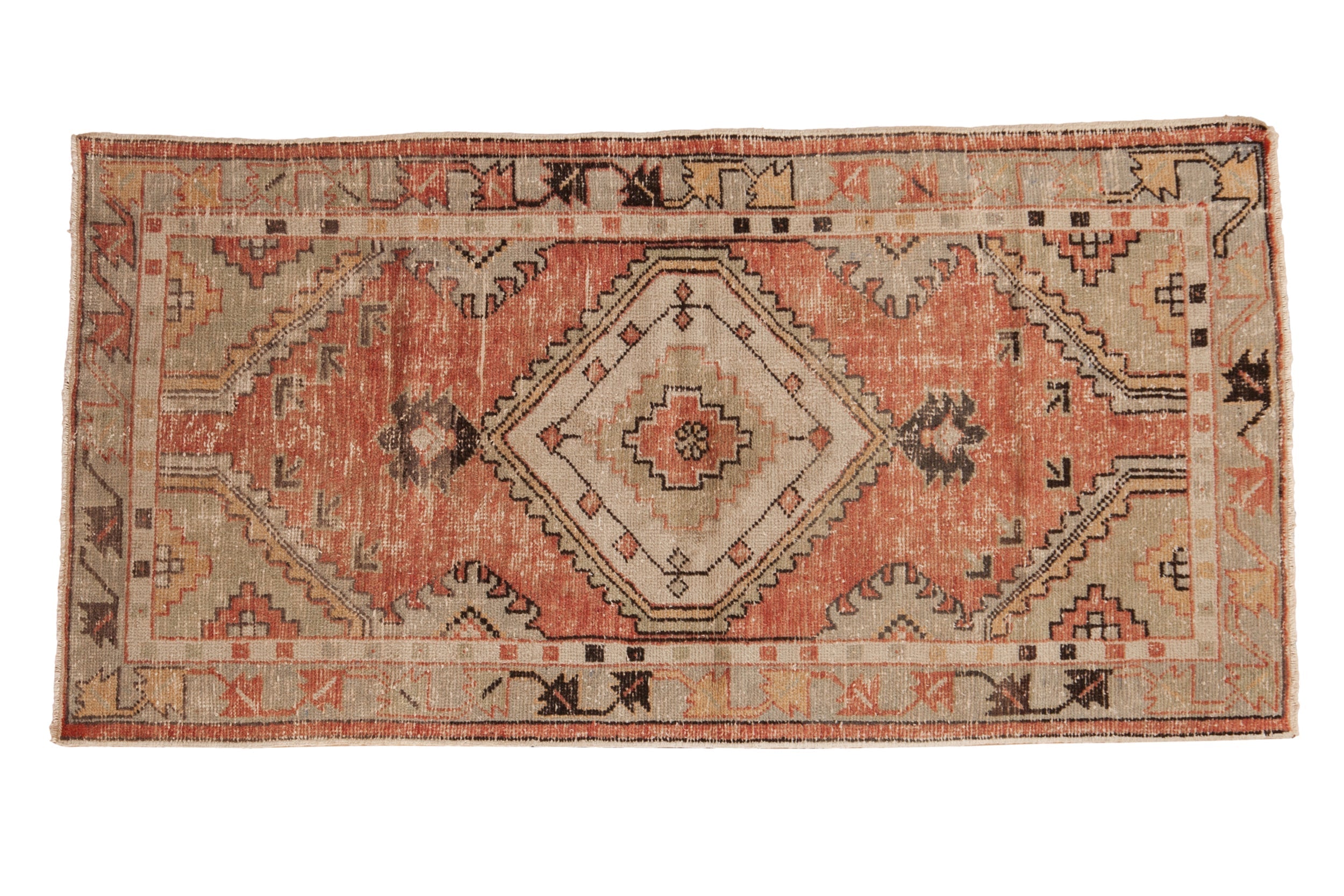 Vintage Distressed Oushak Rug Runner // ONH Item: 12845