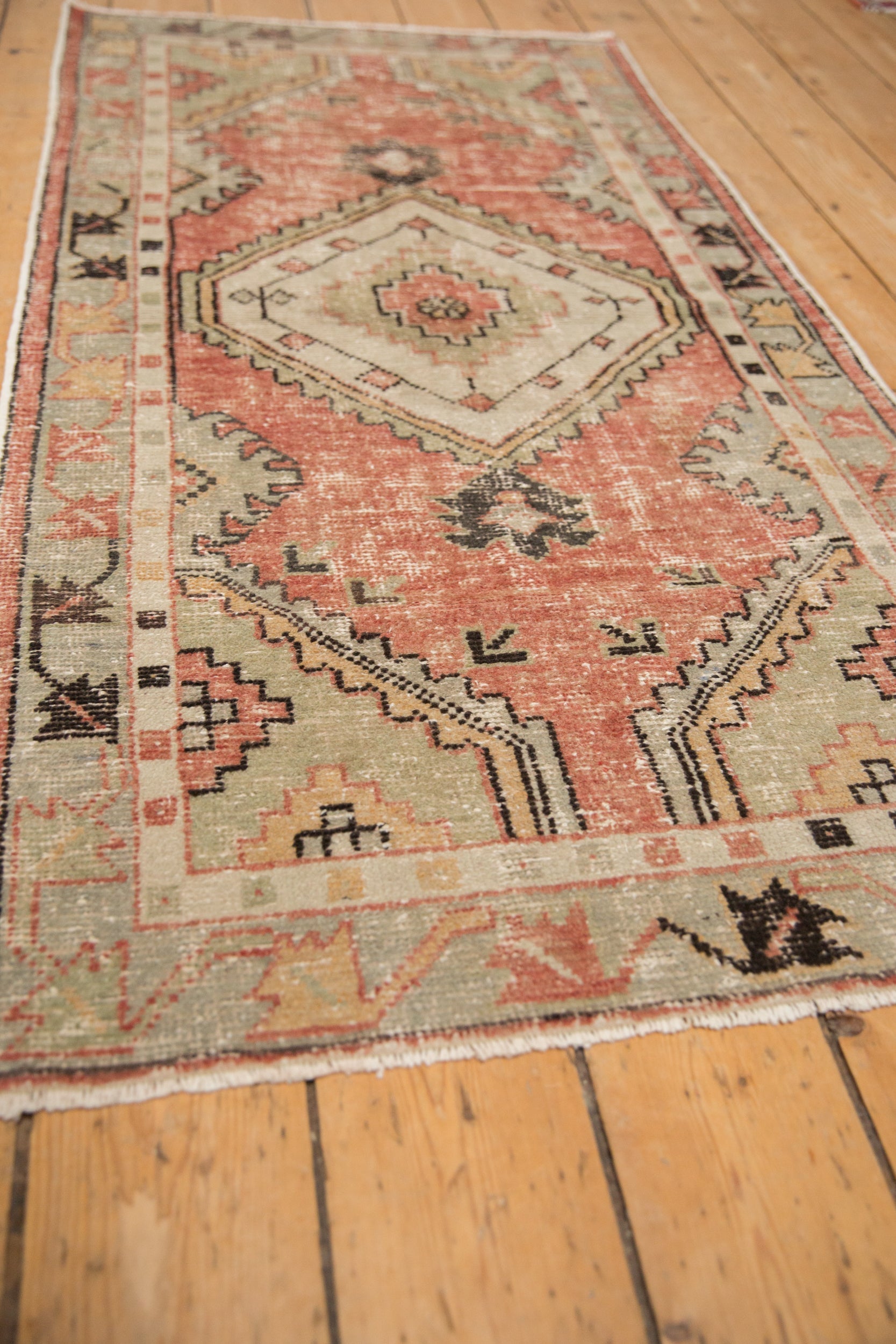 Vintage Distressed Oushak Rug Runner // ONH Item: 12845, Image 4
