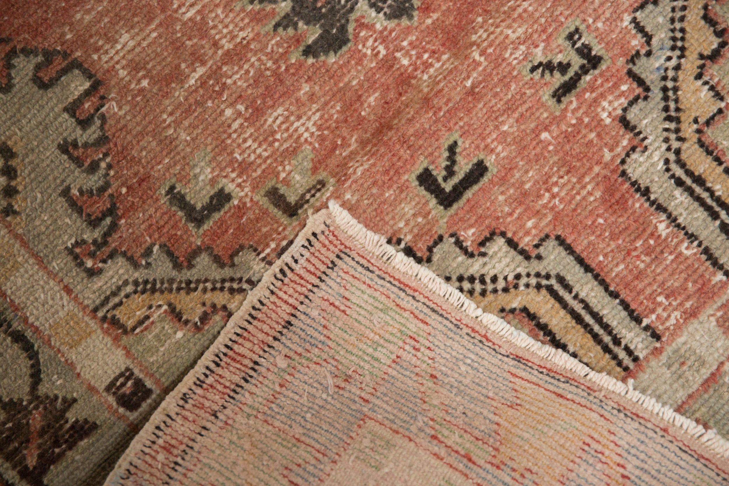 Vintage Distressed Oushak Rug Runner // ONH Item: 12845, Image 8