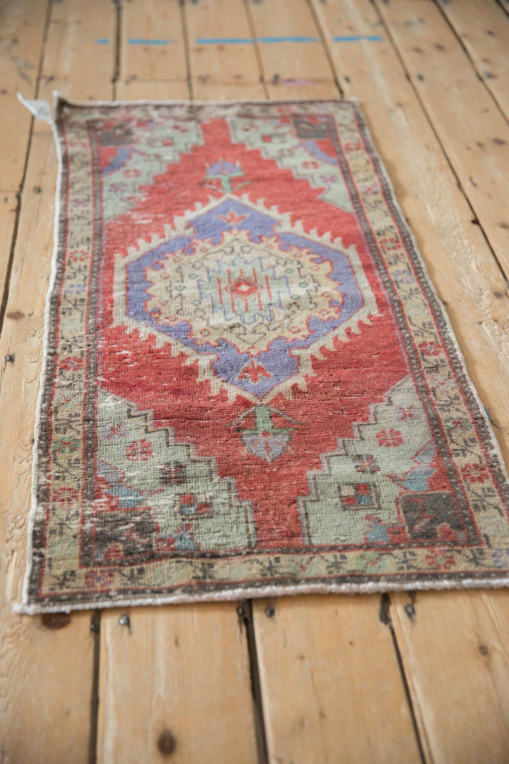 Vintage Distressed Oushak Rug Mat Runner // ONH Item: 12848, Image 2