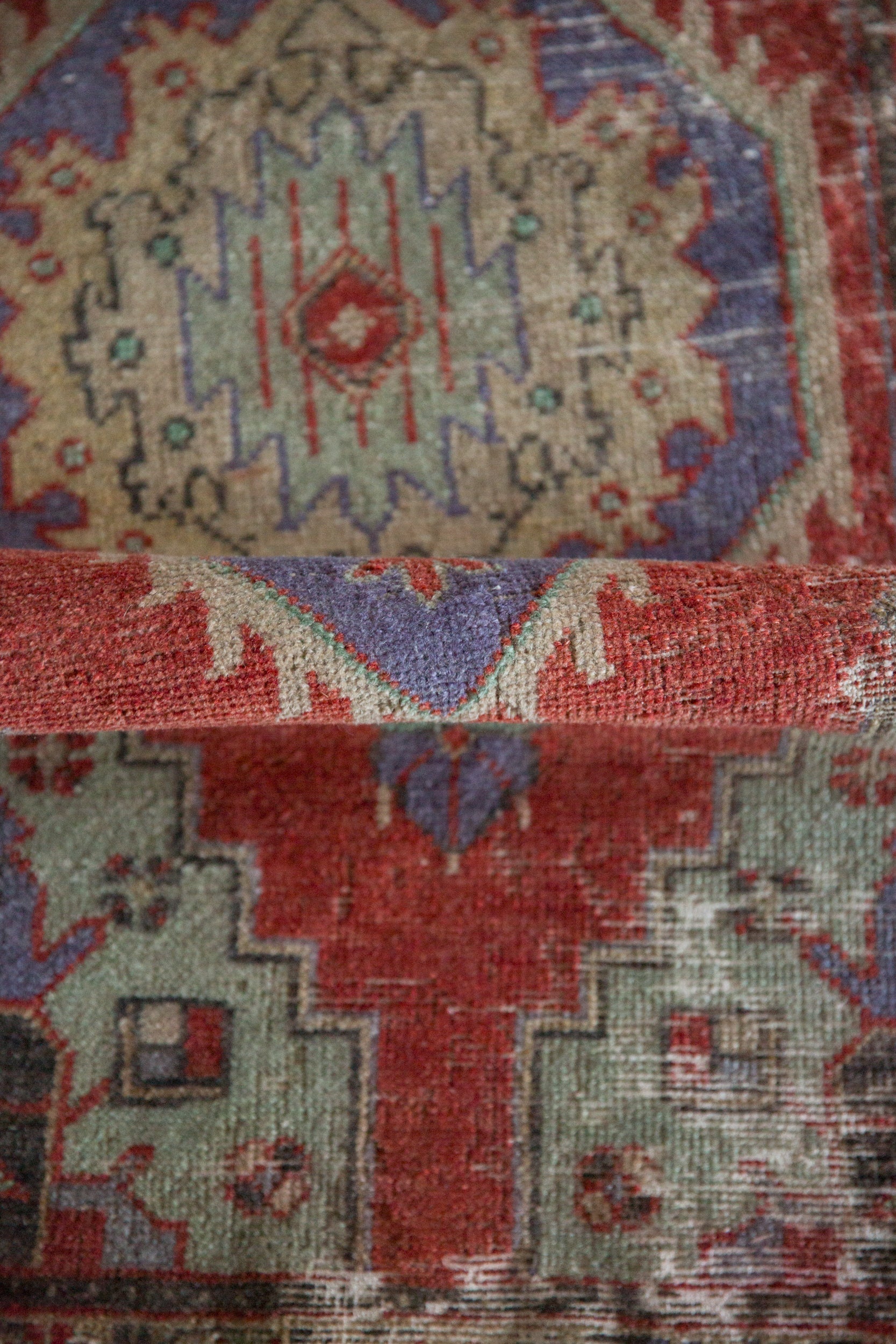 Vintage Distressed Oushak Rug Mat Runner // ONH Item: 12848, Image 6