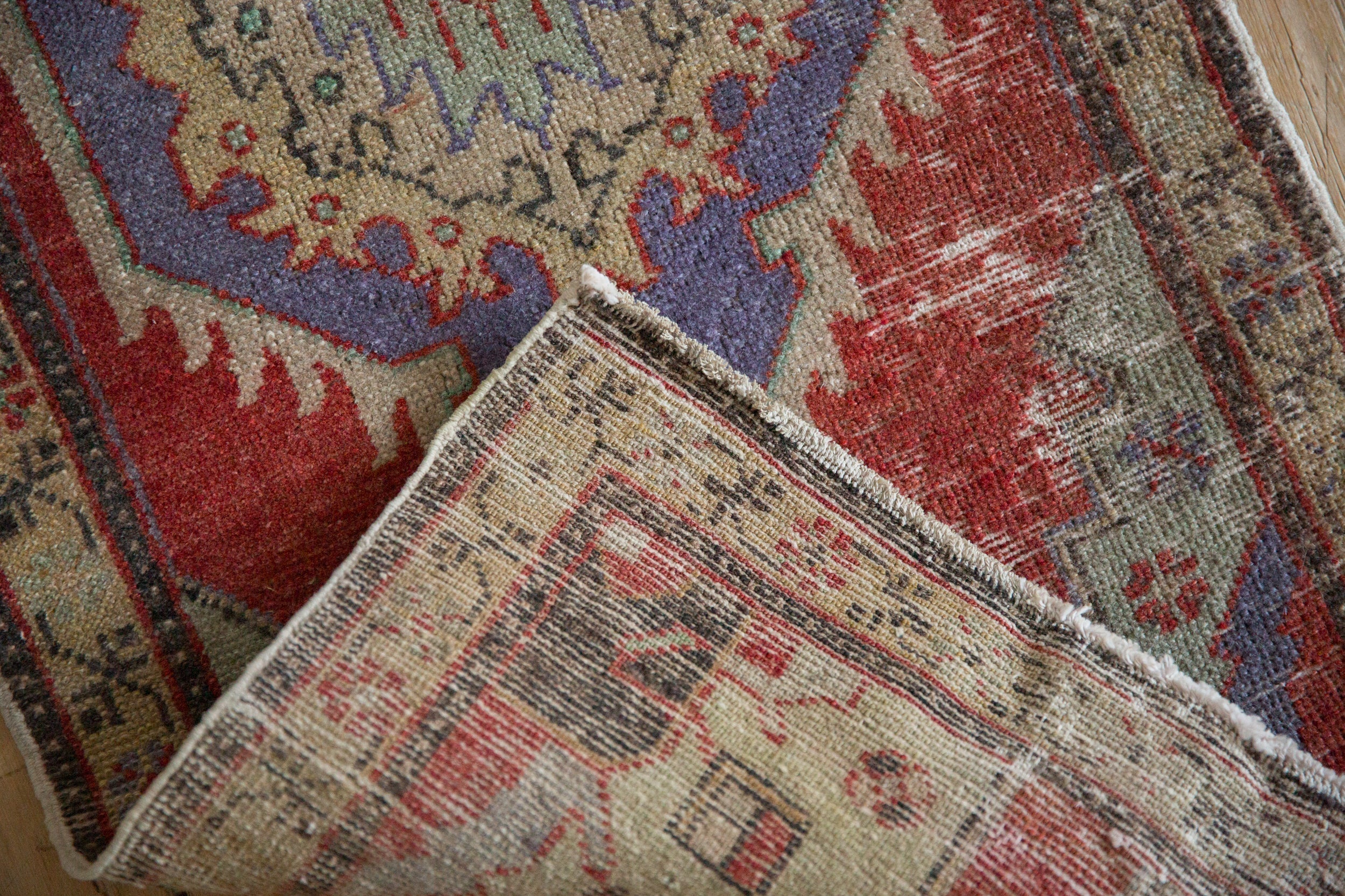 Vintage Distressed Oushak Rug Mat Runner // ONH Item: 12848, Image 7