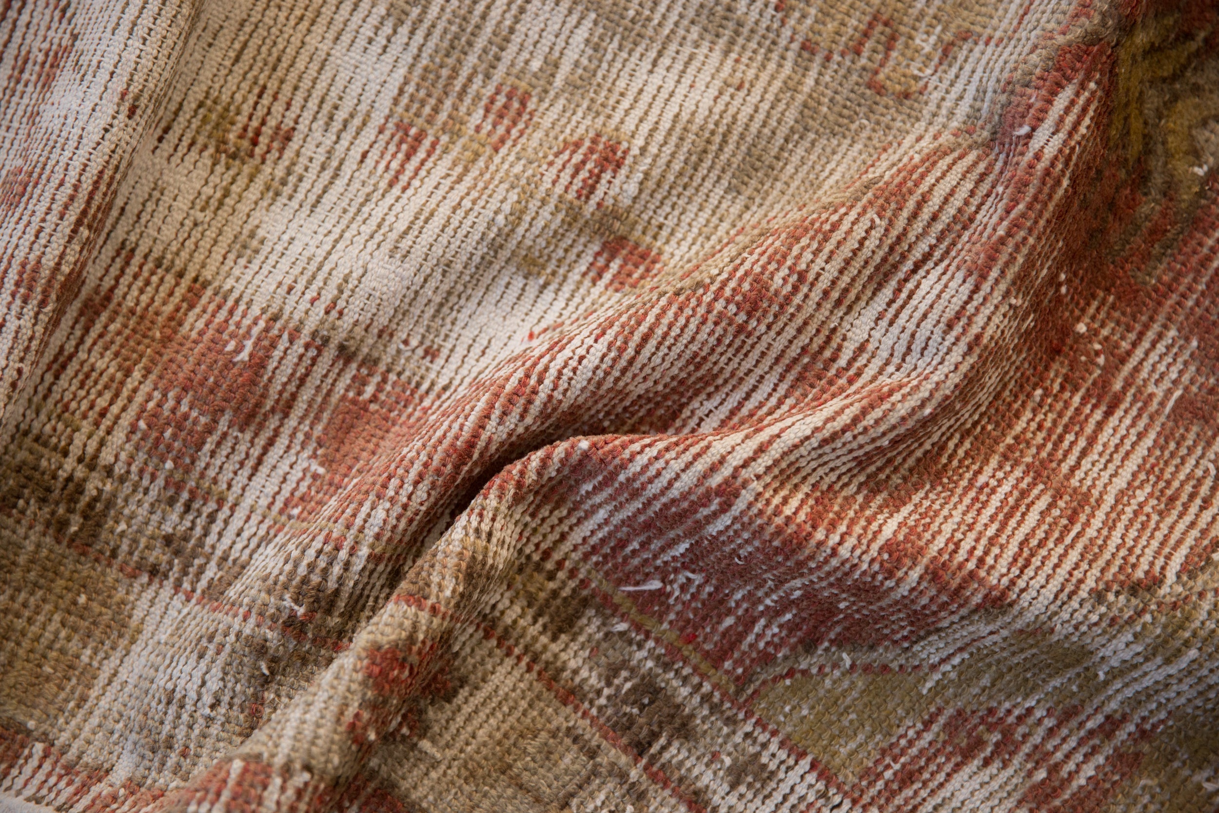 Vintage Distressed Oushak Rug // ONH Item: 12878, Image 7