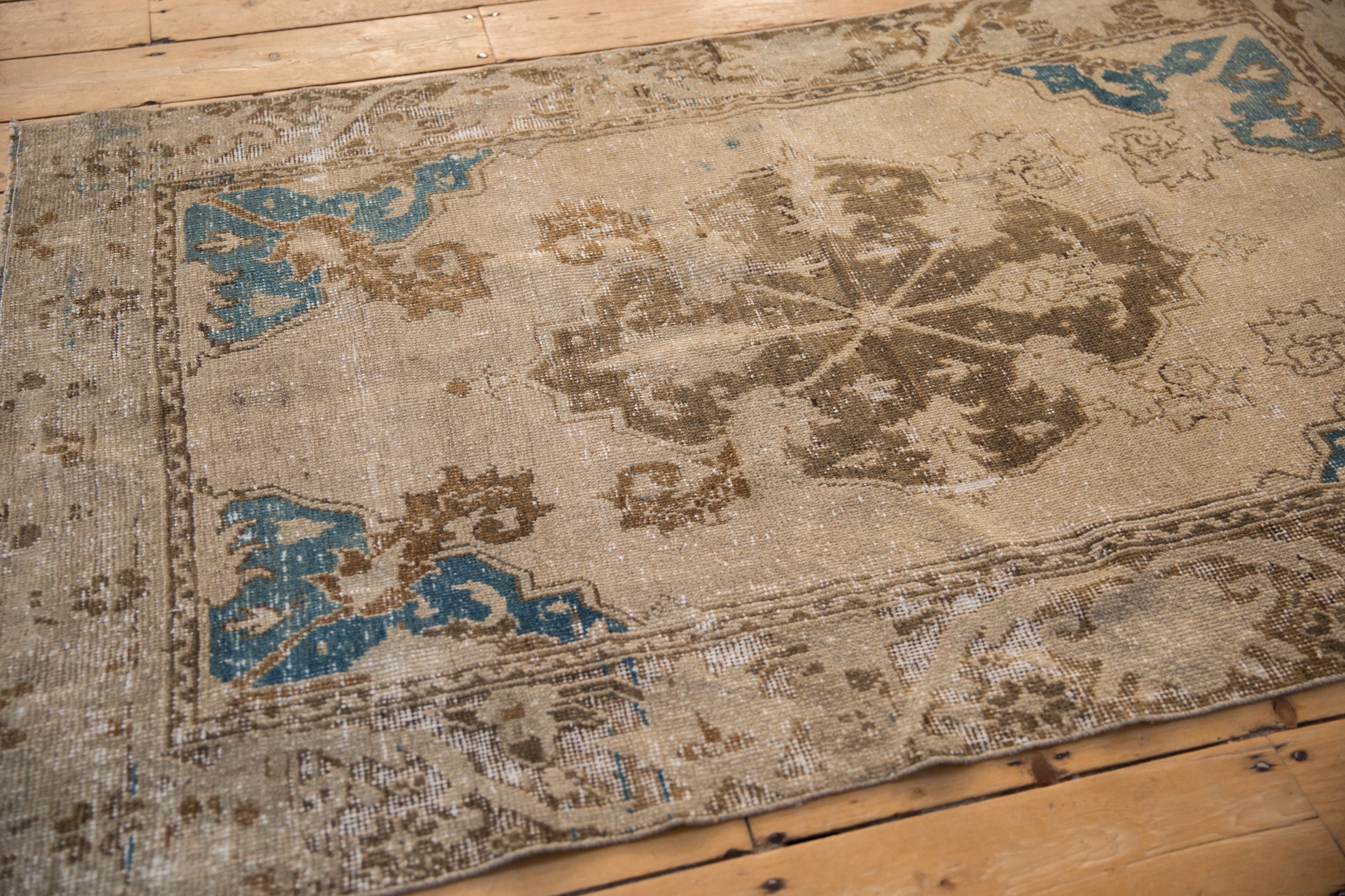 Vintage Distressed Oushak Rug // ONH Item: 12879, Image 4