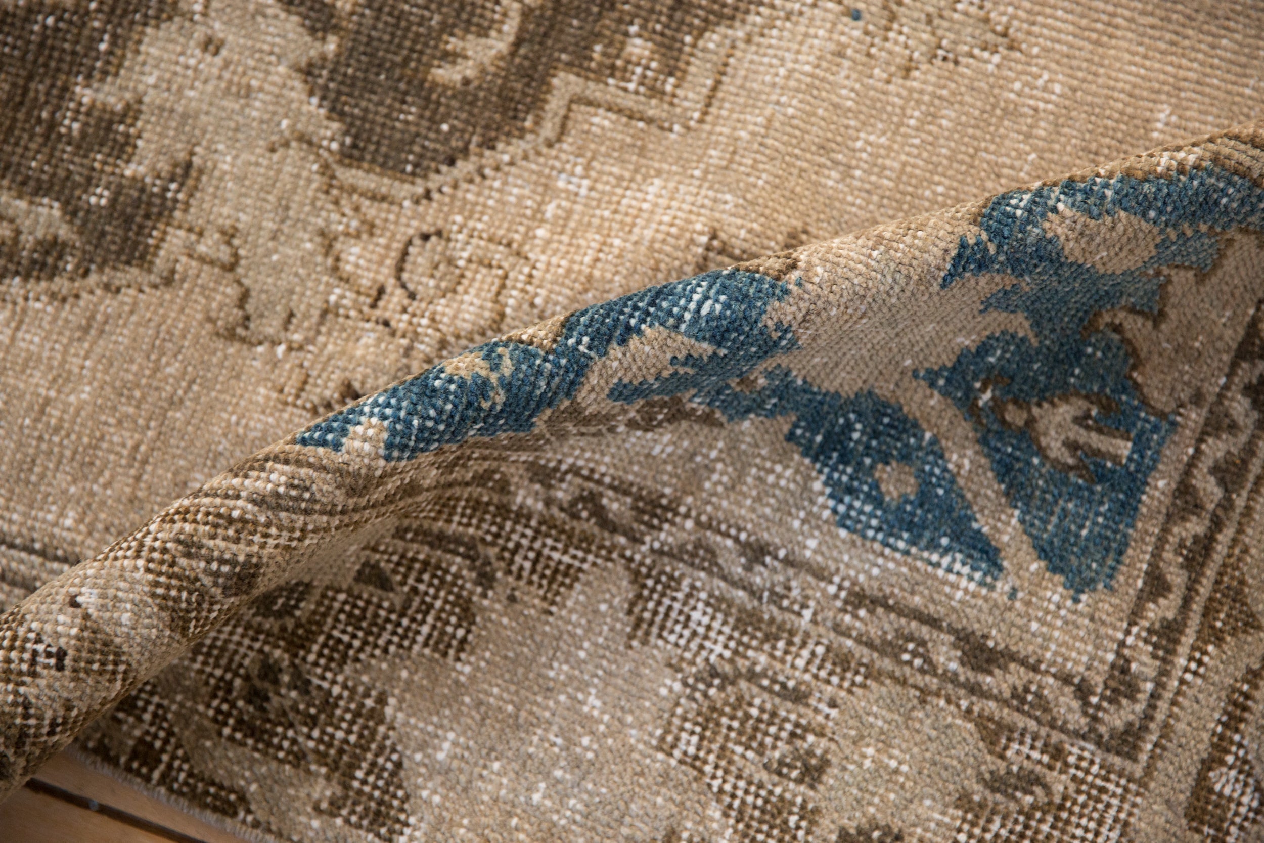 Vintage Distressed Oushak Rug // ONH Item: 12879, Image 7