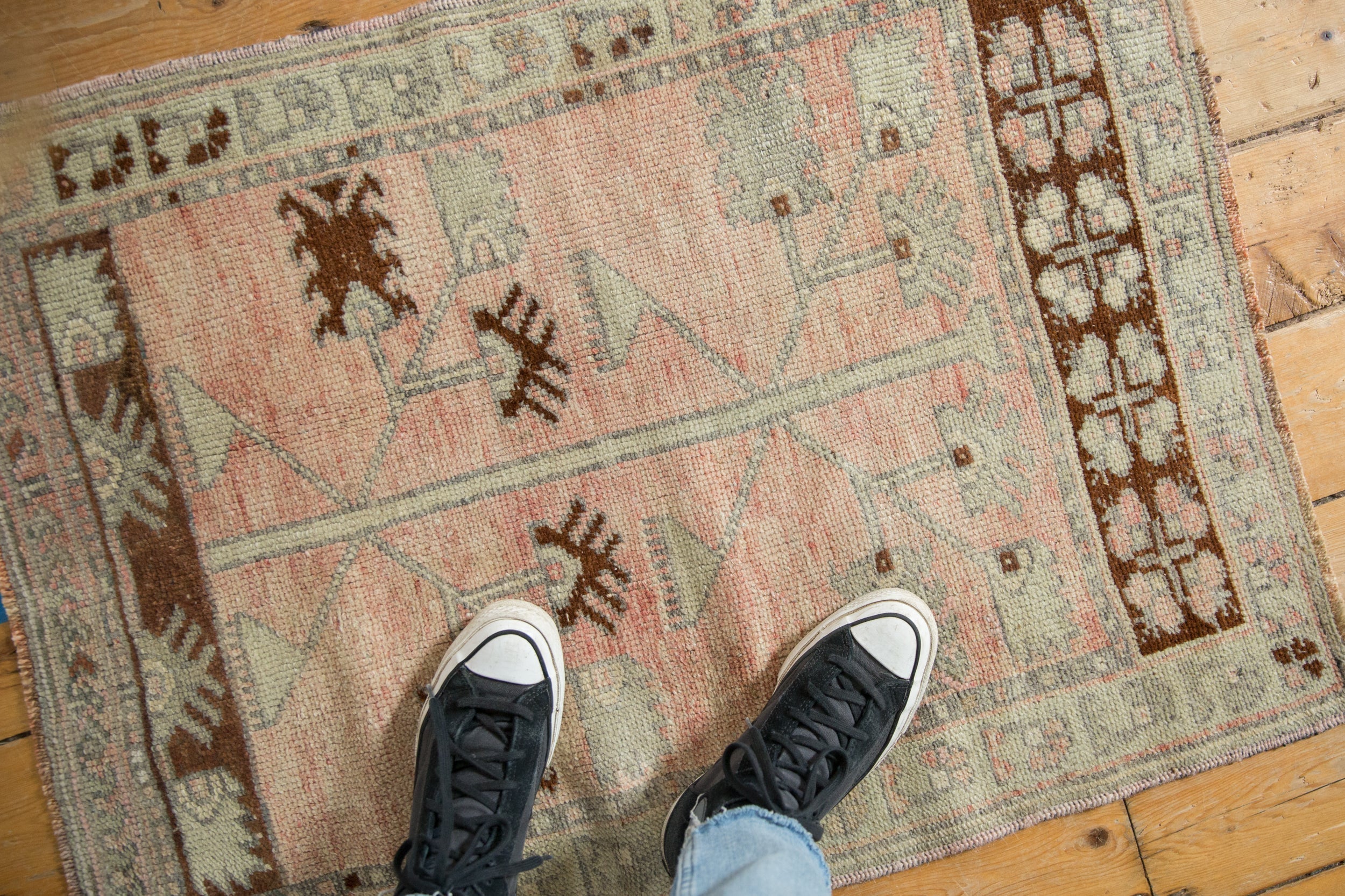 2.5x3.5 Vintage Distressed Oushak Rug // ONH Item 12890, Image 1