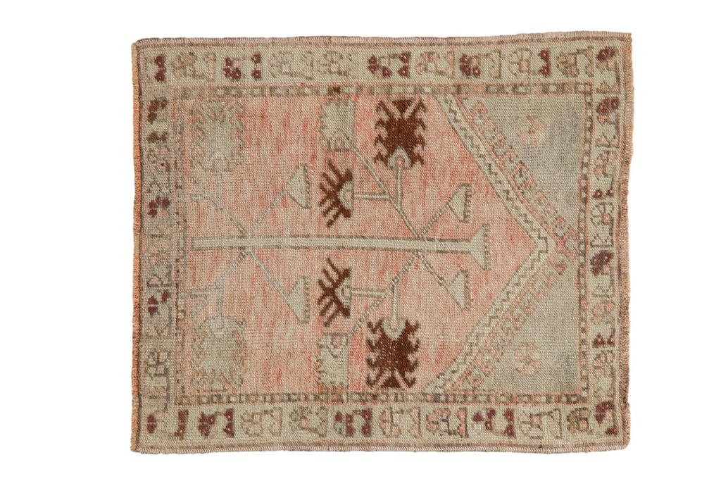 2.5x3 Vintage Distressed Oushak Square Rug // ONH Item 128911