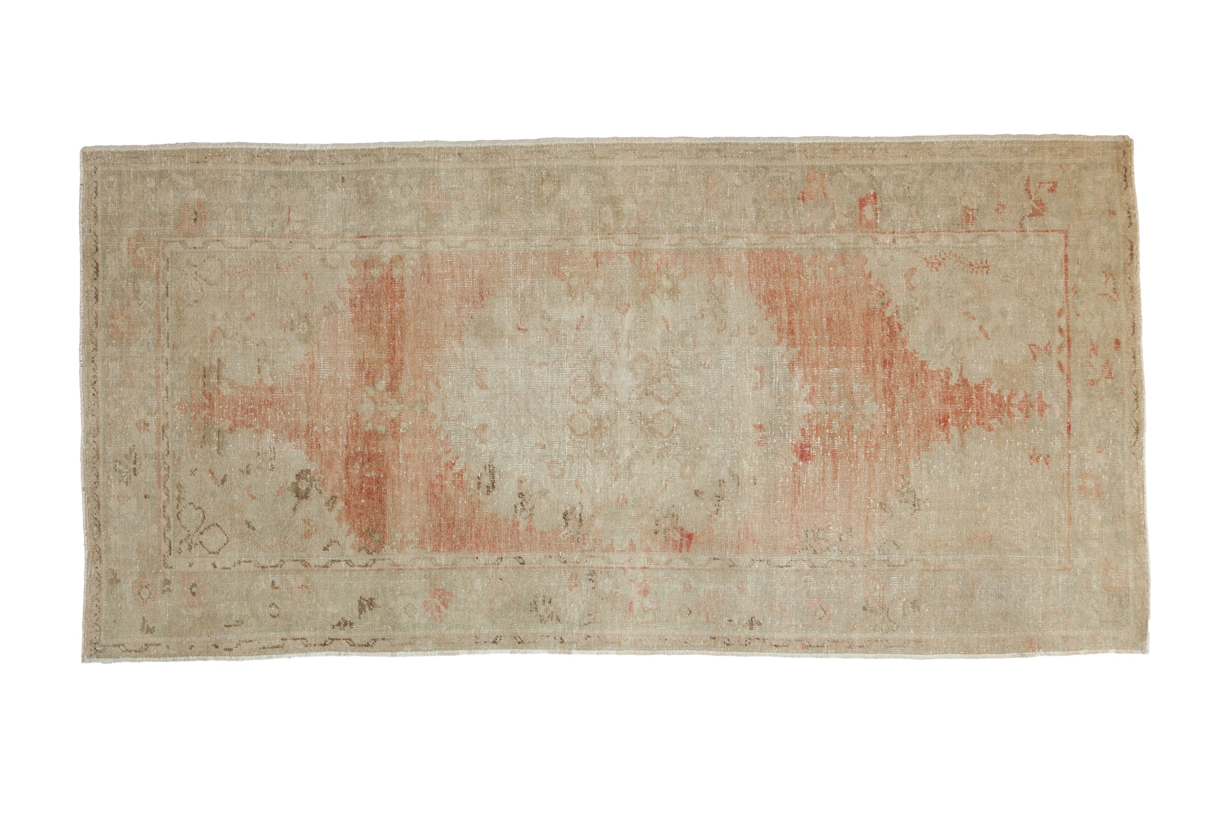 3.5x7 Vintage Distressed Oushak Rug Runner // ONH Item 129091