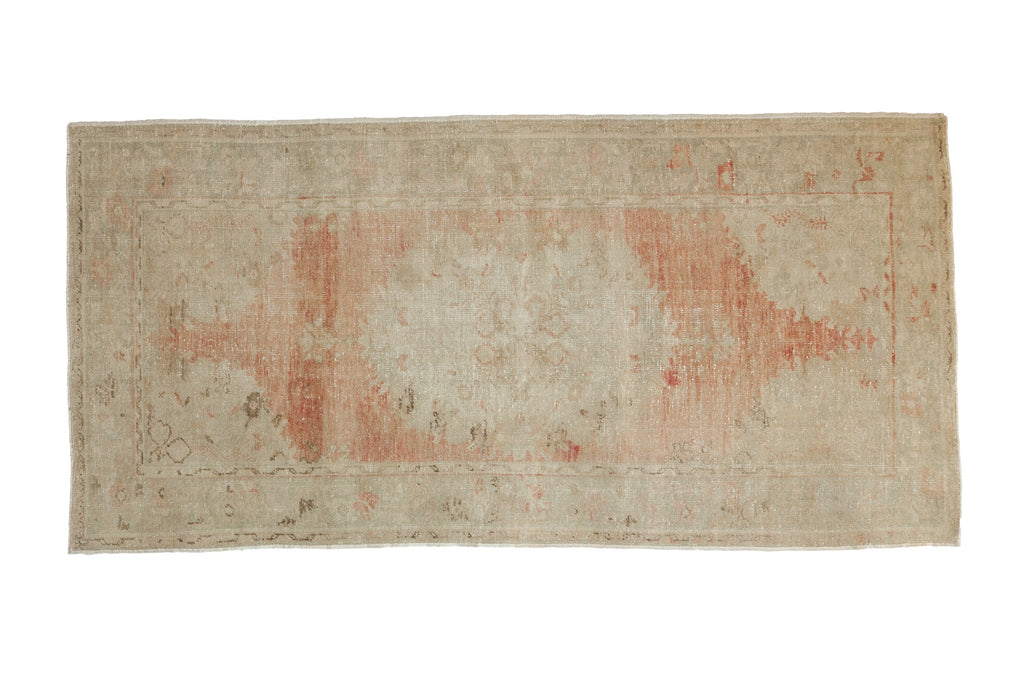 3.5x7 Vintage Distressed Oushak Rug Runner // ONH Item 129091