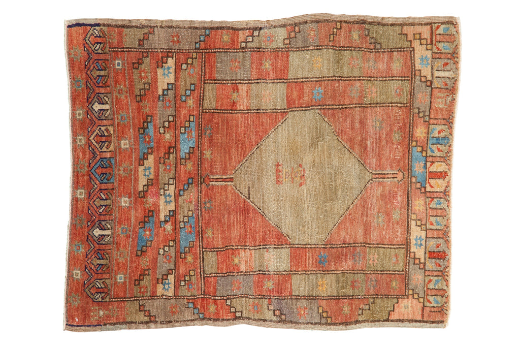 2.5x3 Vintage Distressed Oushak Square Rug // ONH Item 129211