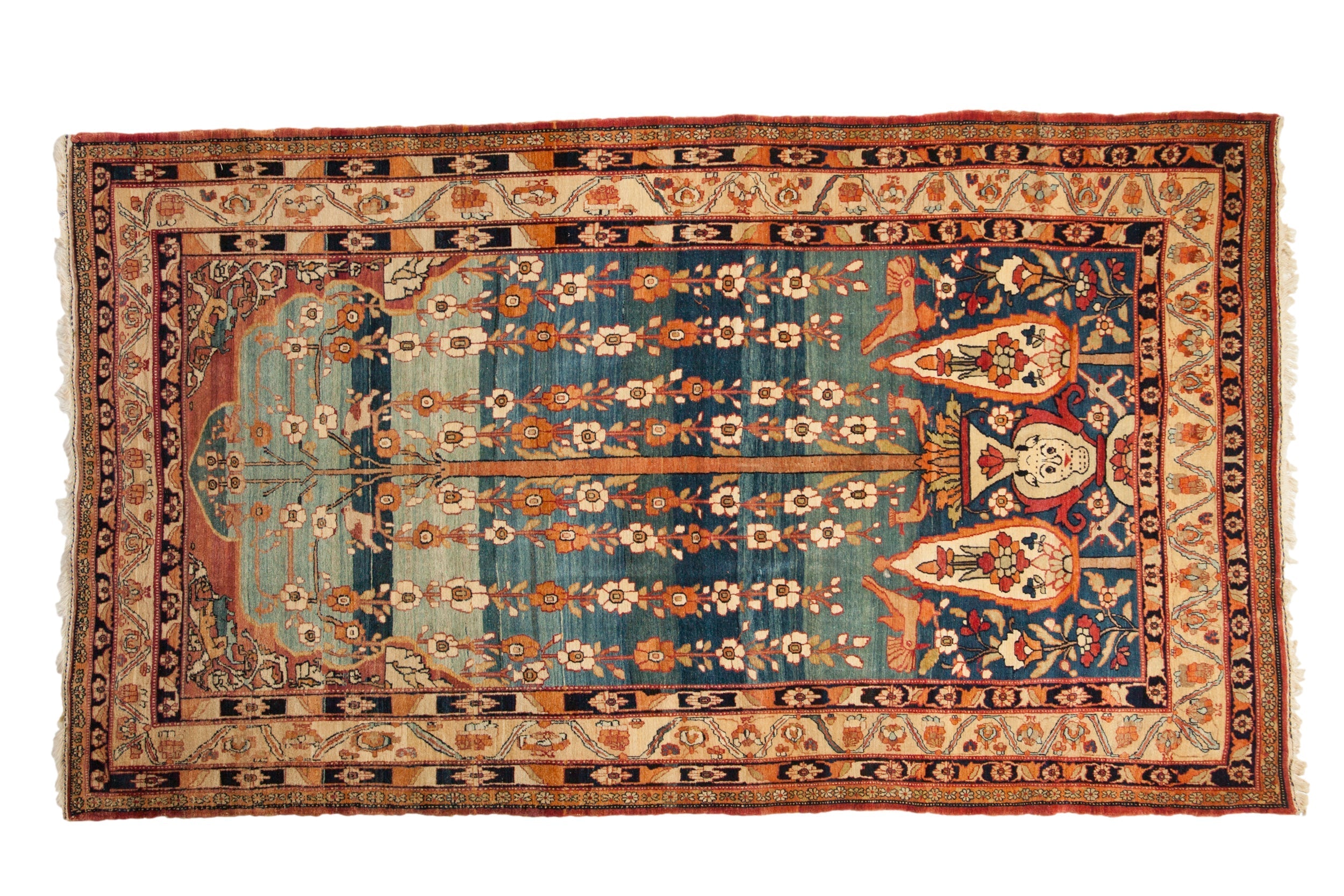 5.5x9.5 Antique Kermanshah Carpet // ONH Item 12925