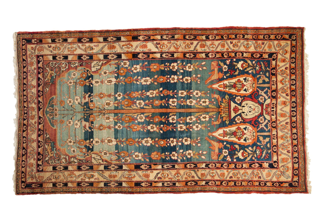 5.5x9.5 Antique Kermanshah Carpet // ONH Item 12925