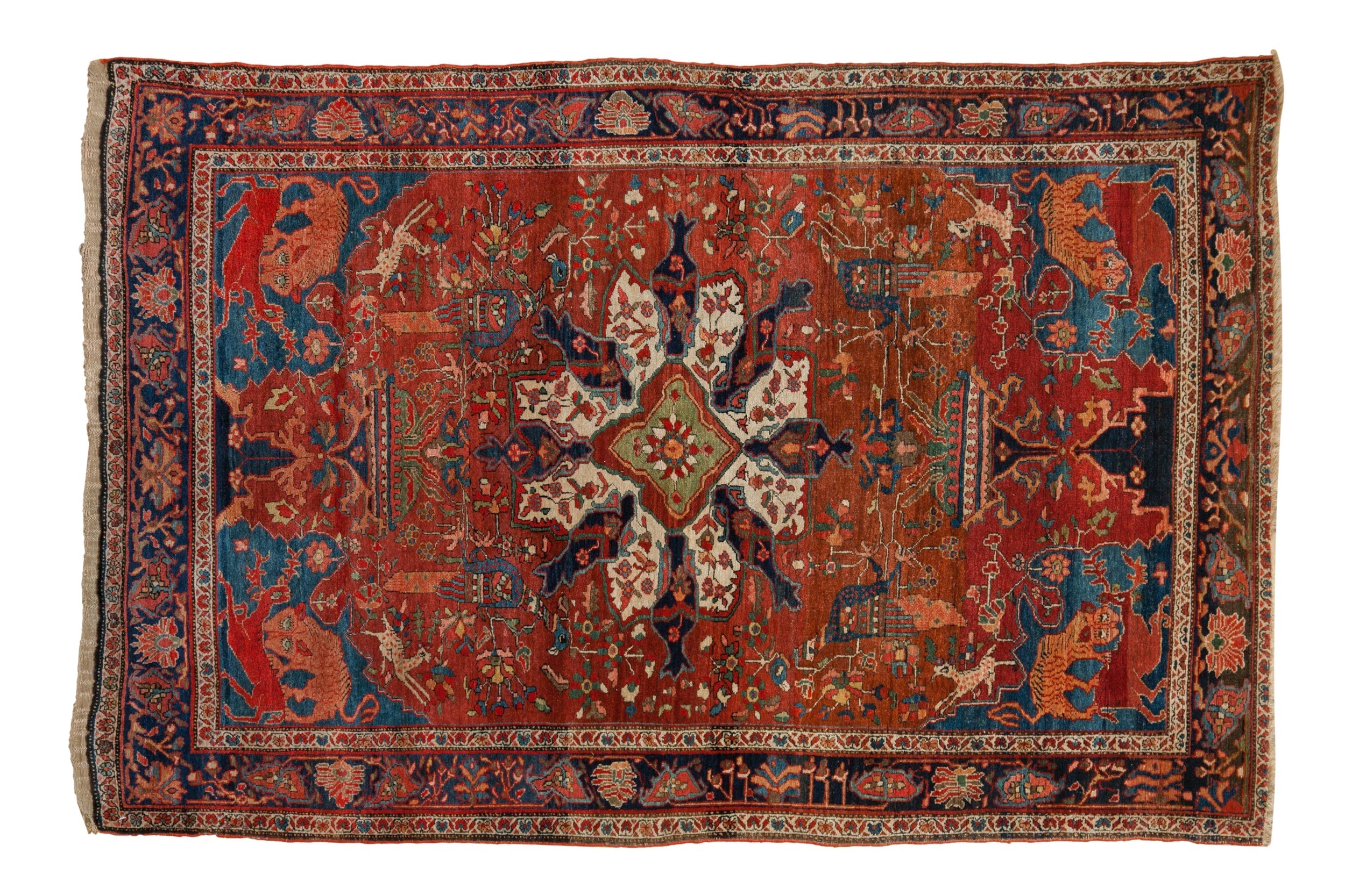 4.5x6.5 Antique Farahan Sarouk Rug // ONH Item 129261