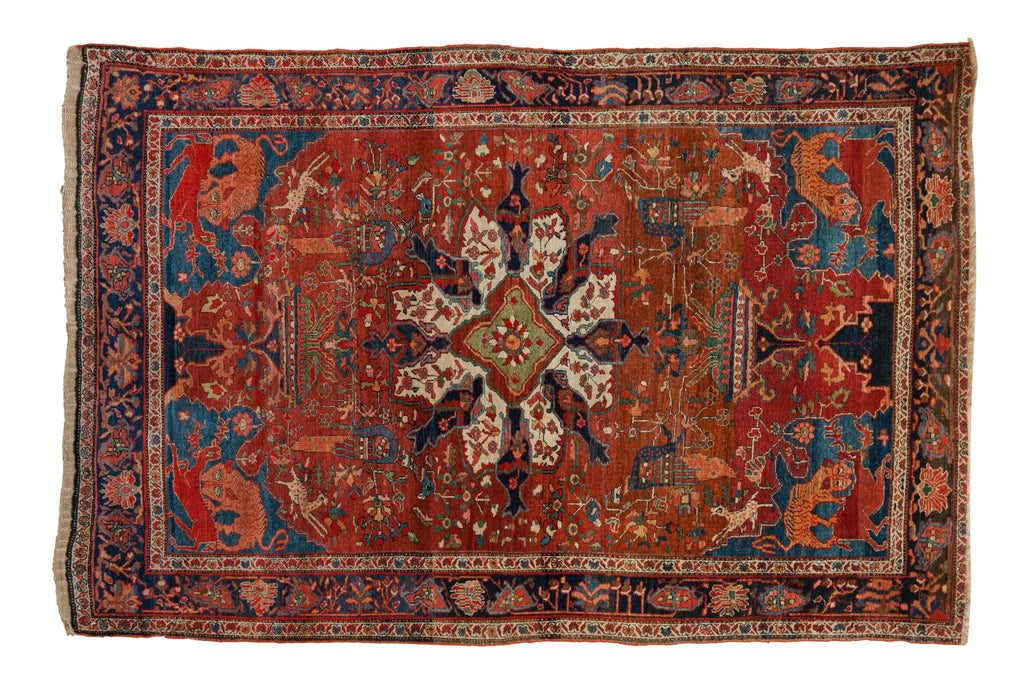 4.5x6.5 Antique Farahan Sarouk Rug // ONH Item 129261