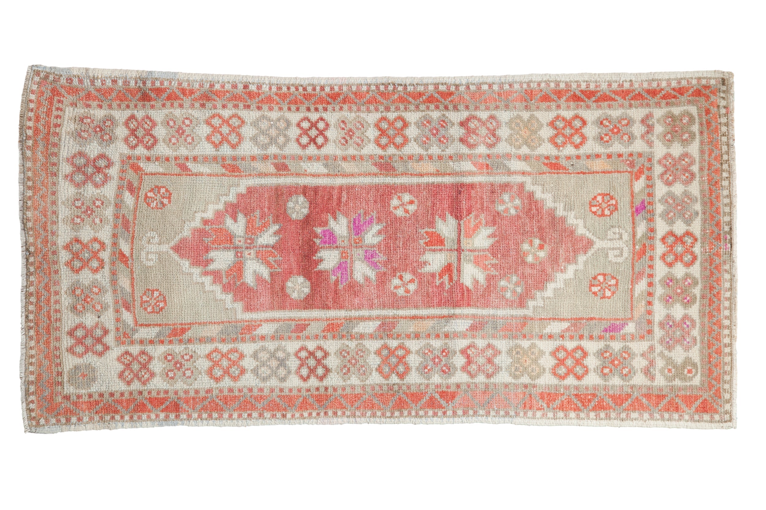 2.5x5 Vintage Distressed Oushak Rug Runner // ONH Item 12961