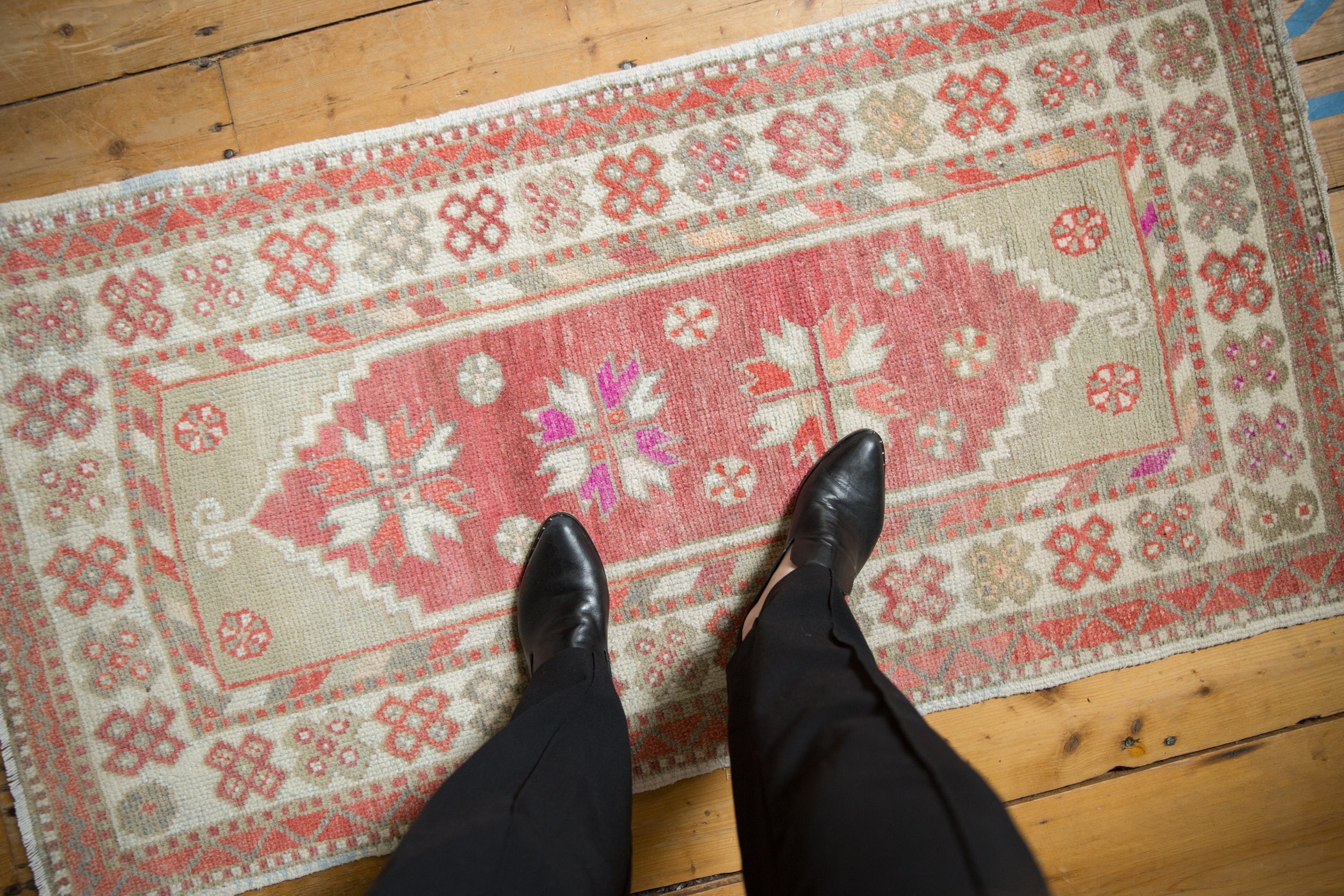 2.5x5 Vintage Distressed Oushak Rug Runner // ONH Item 12961, Image 1