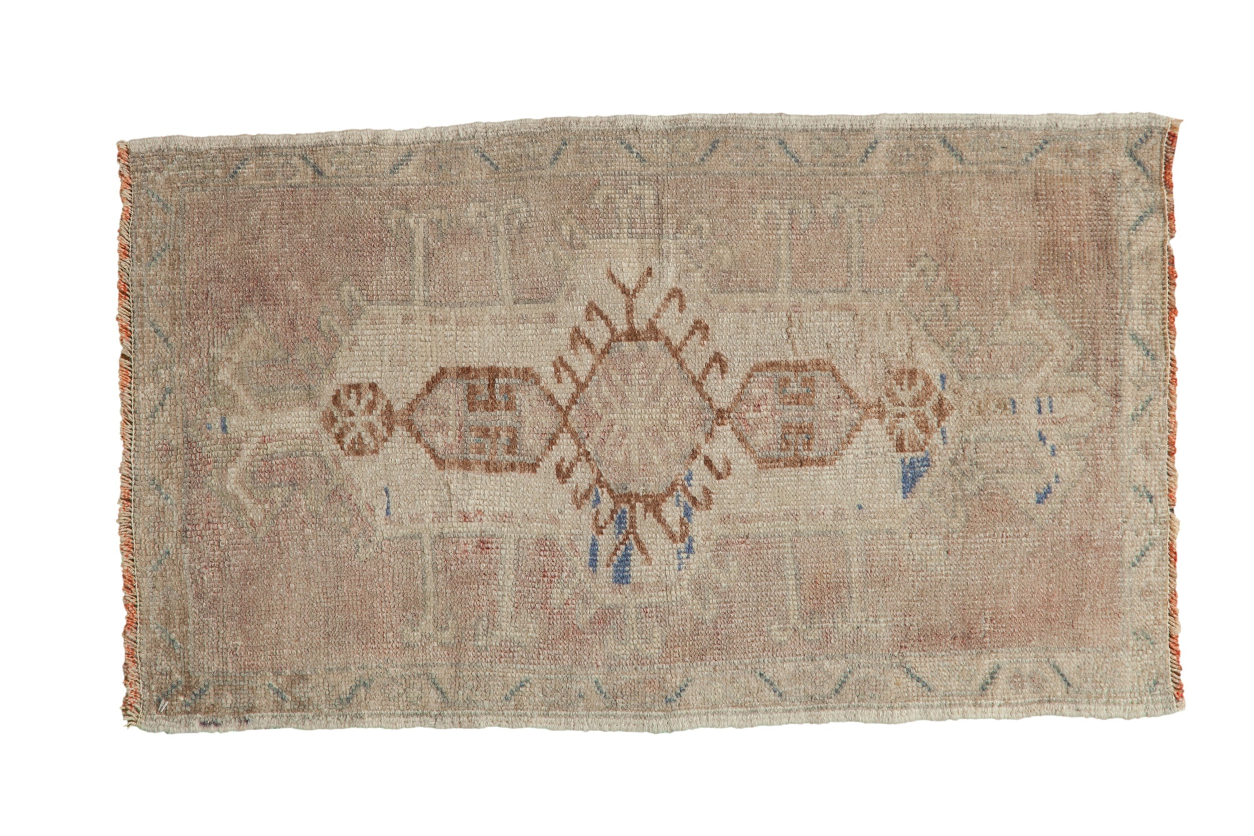 1.5x3 Vintage Distressed Oushak Rug Mat // ONH Item 12994