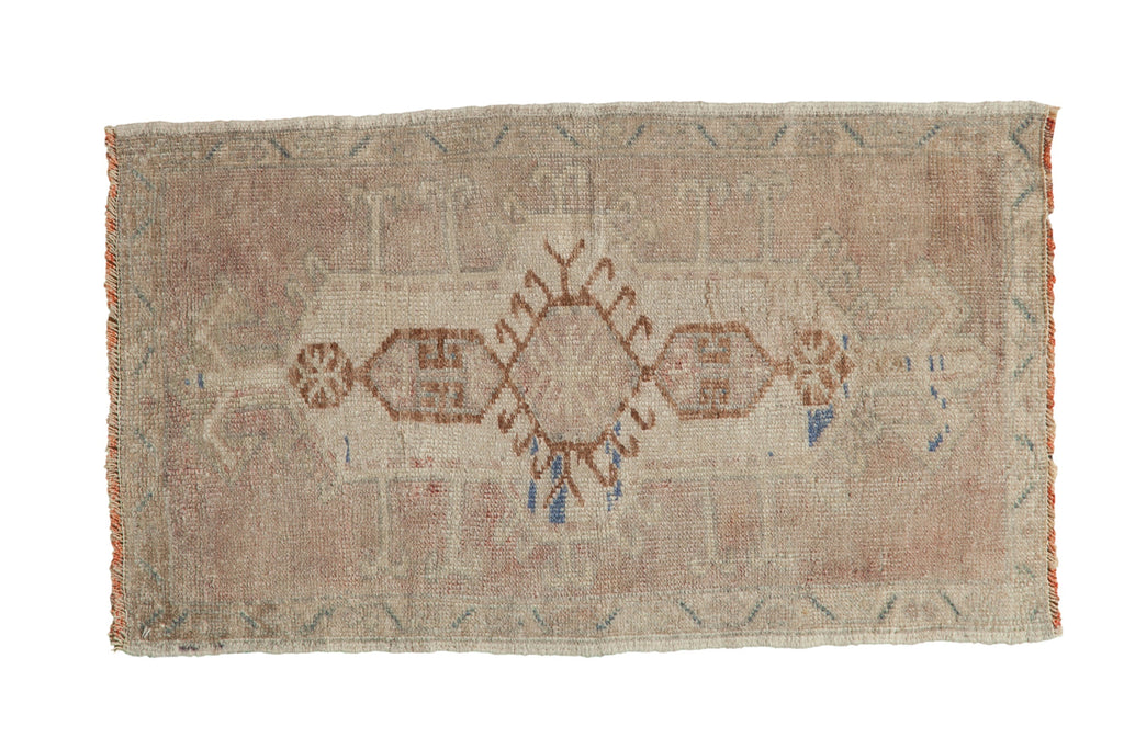1.5x3 Vintage Distressed Oushak Rug Mat // ONH Item 12994