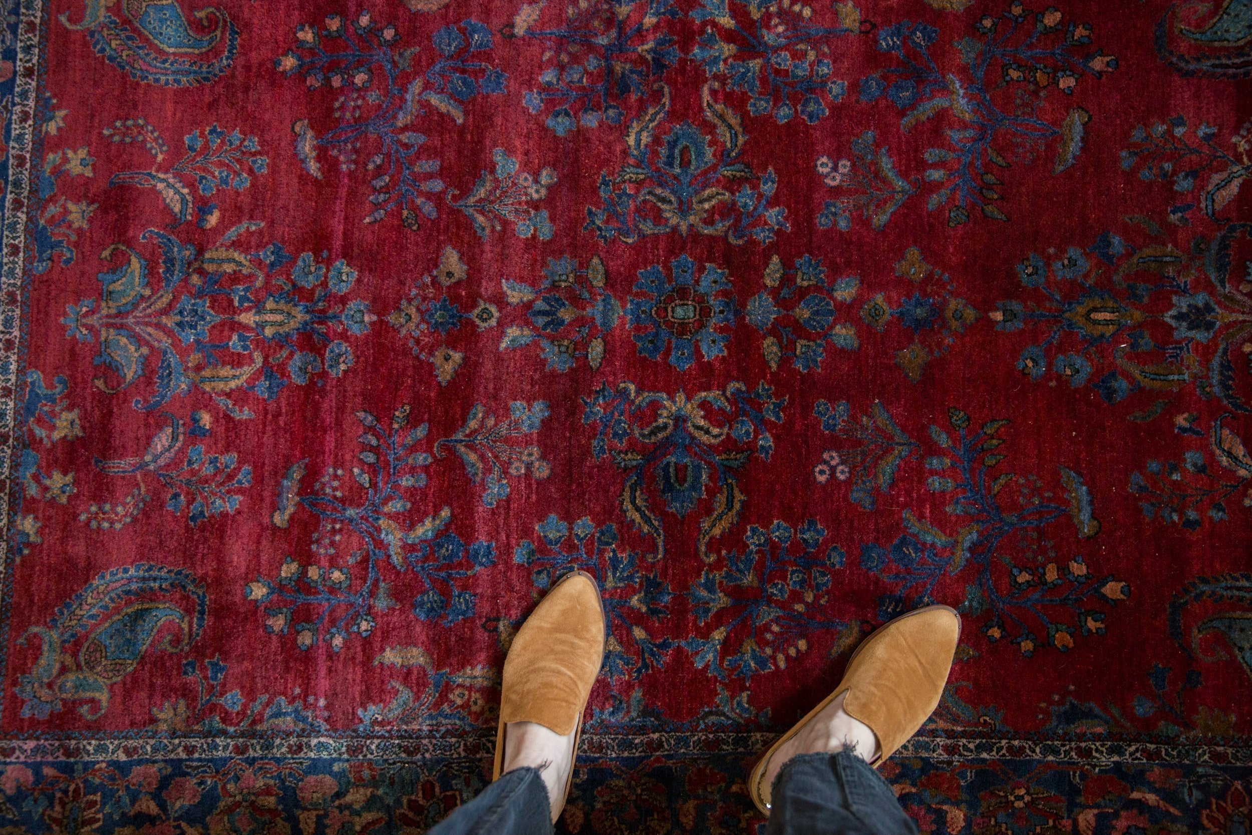 4.5x6.5 Antique Fine Kashan Rug // ONH Item 13010, Image 1