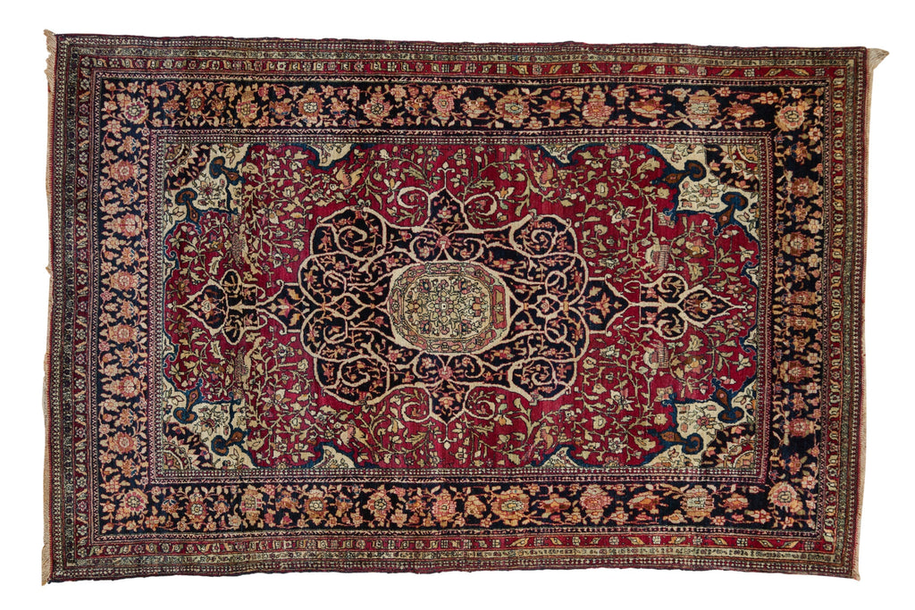 4.5x7 Antique Fine Isfahan Rug // ONH Item 130131