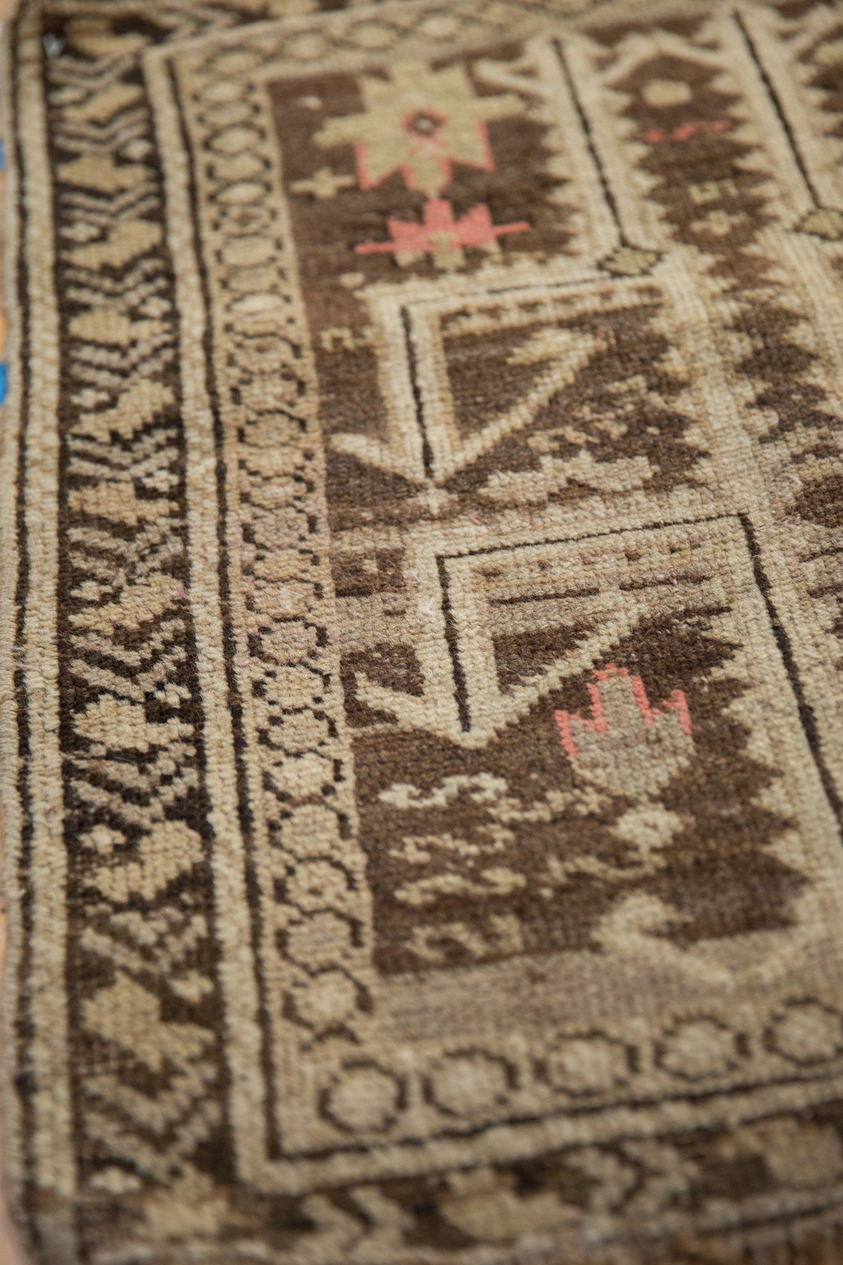 2x2.5 Antique Caucasian Square Rug Mat // ONH Item 13059, Image 4