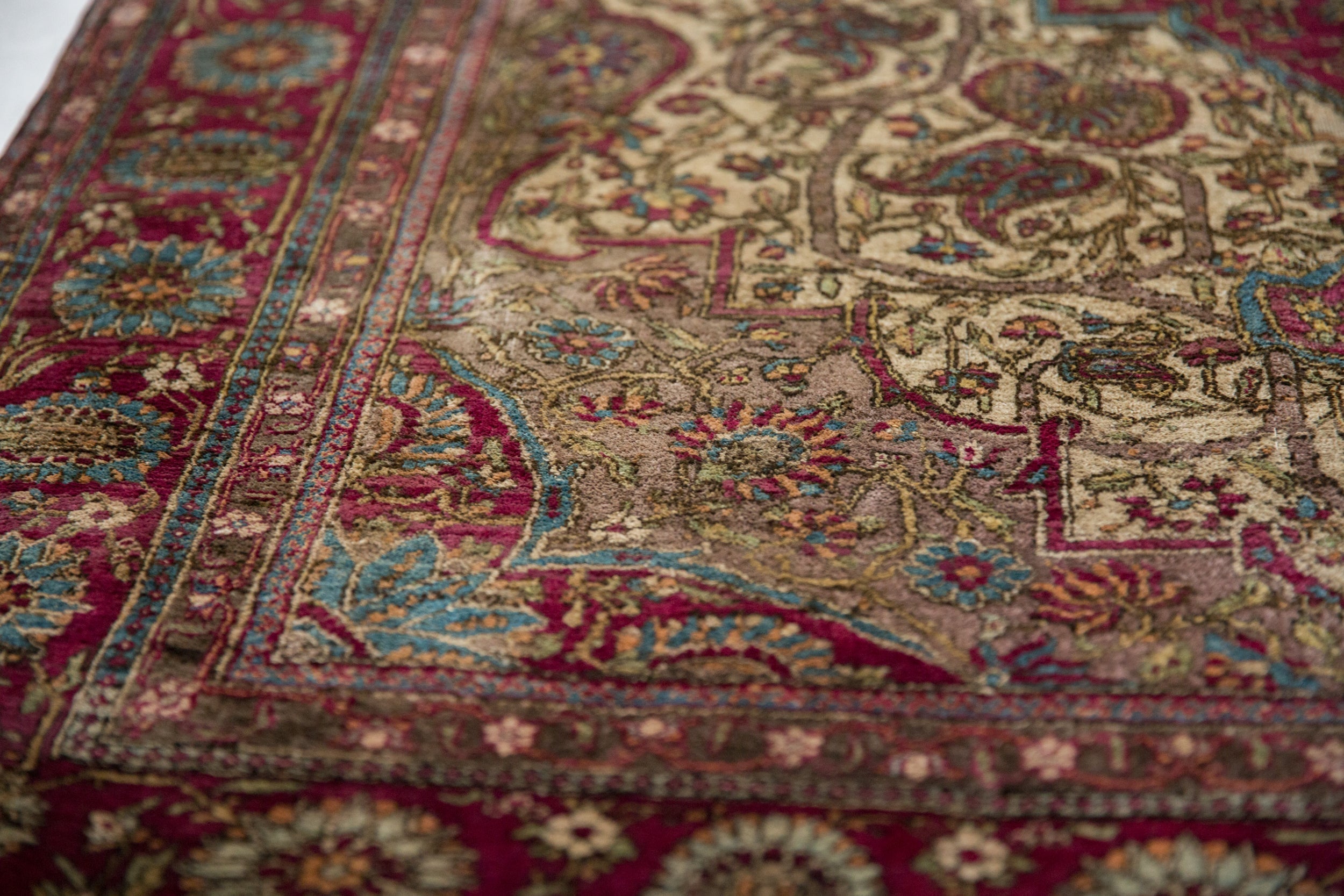 4.5x6.5 Antique Silk Mohtashem Kashan Rug // ONH Item 13066, Image 11