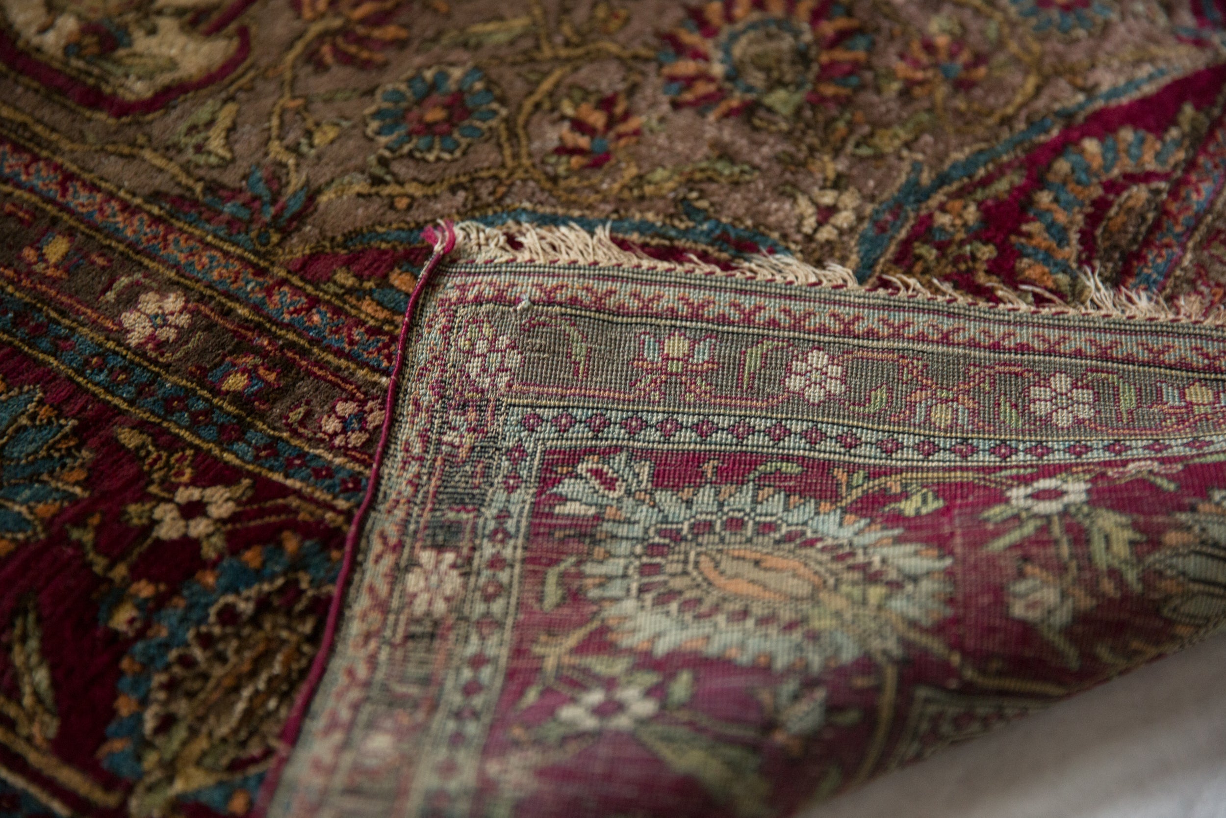 4.5x6.5 Antique Silk Mohtashem Kashan Rug // ONH Item 13066, Image 15