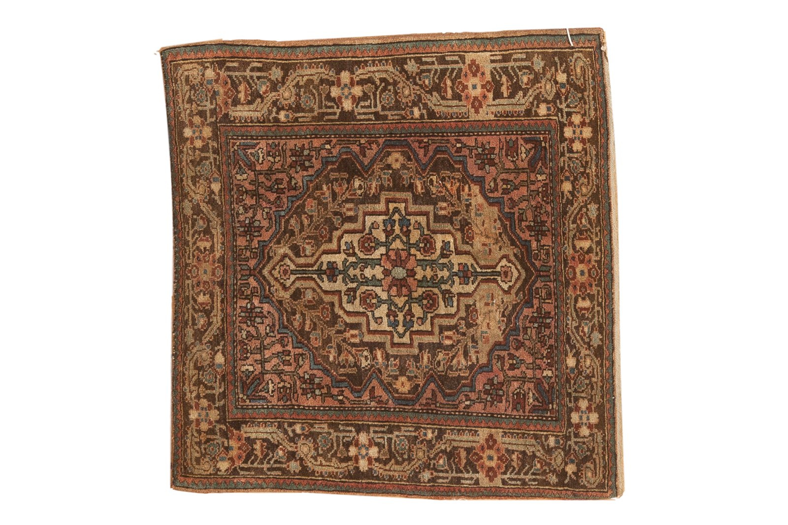 2x2 Vintage Farahan Sarouk Square Rug Mat // ONH Item 2564