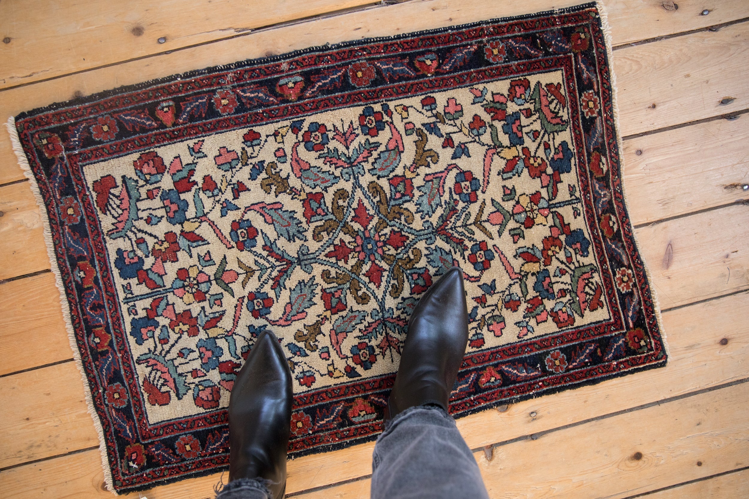 2x3 Antique Fine Hamadan Rug Mat // ONH Item 3730 Image 1