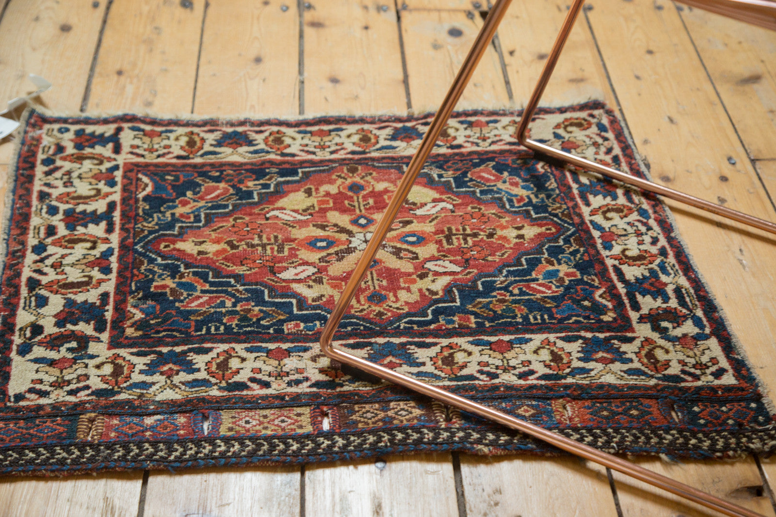 2x2.5 Antique West Persian Square Bag Face Rug Mat // ONH Item 3935 Image 2