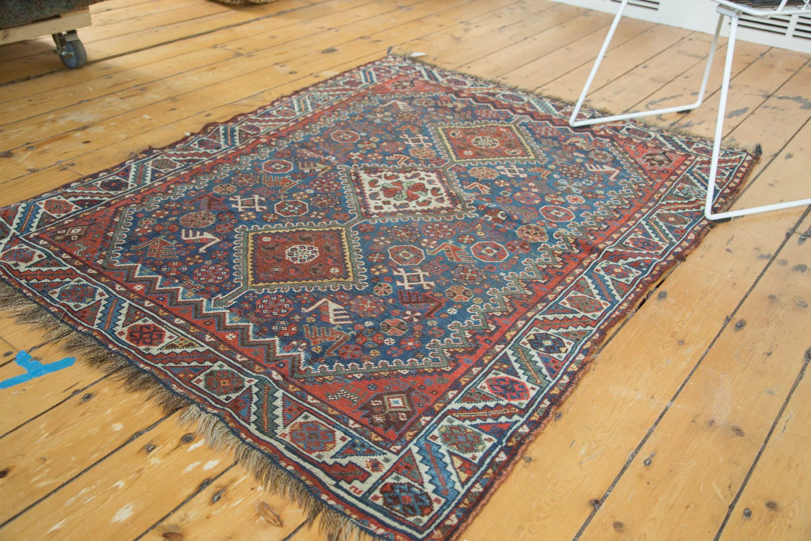 4x5 Antique Qashqai Square Rug // ONH Item 4080 Image 2