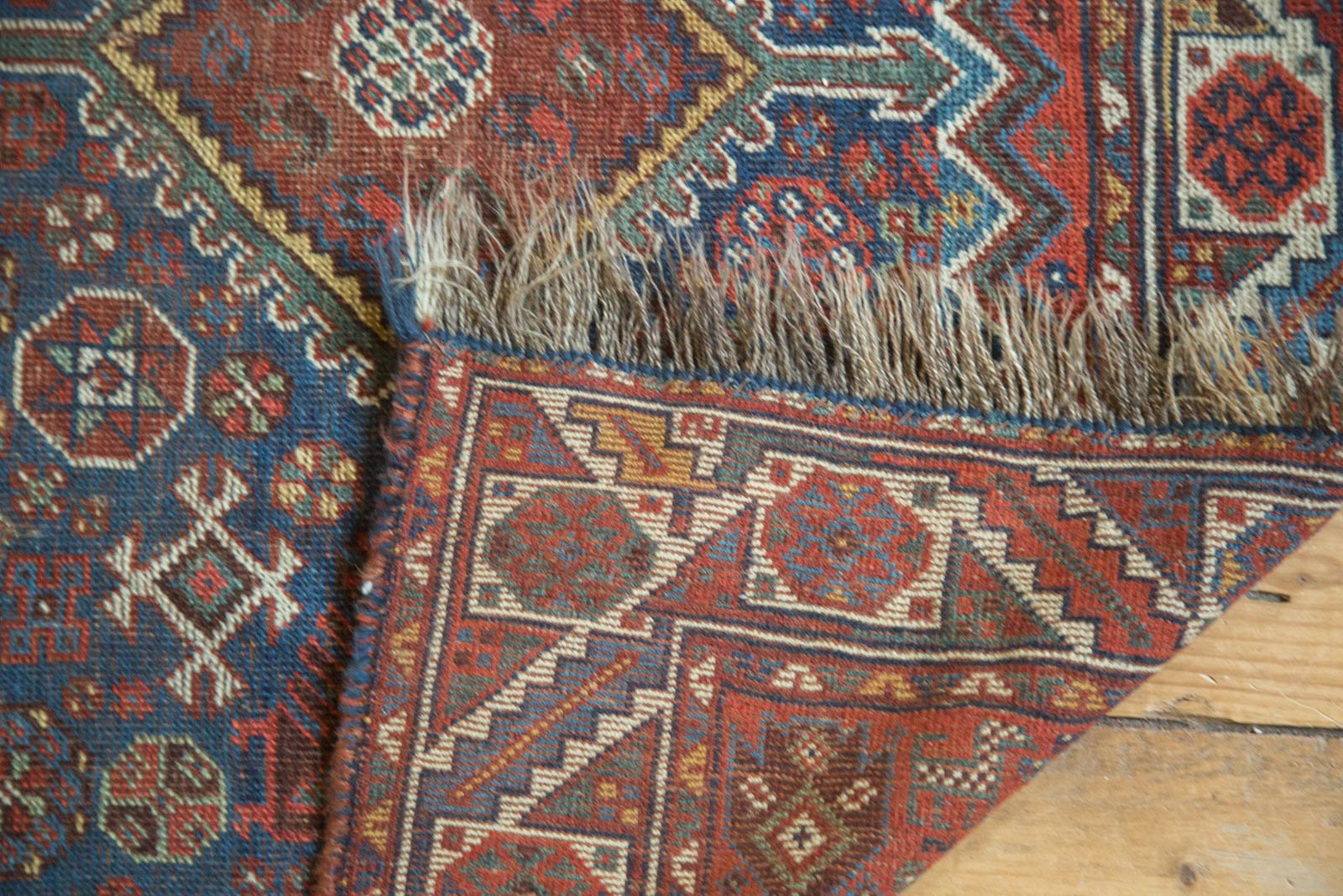 4x5 Antique Qashqai Square Rug // ONH Item 4080 Image 6