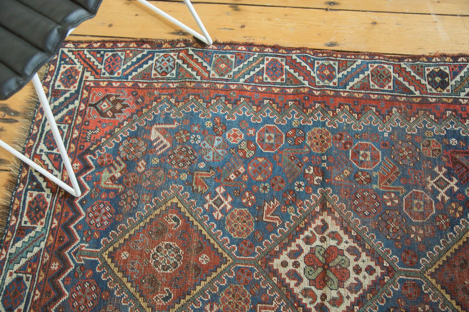4x5 Antique Qashqai Square Rug // ONH Item 4080 Image 7