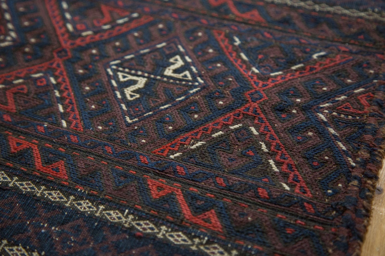 1.5x10.5 Antique Belouch Soumac Rug Runner // ONH Item 4619 Image 3