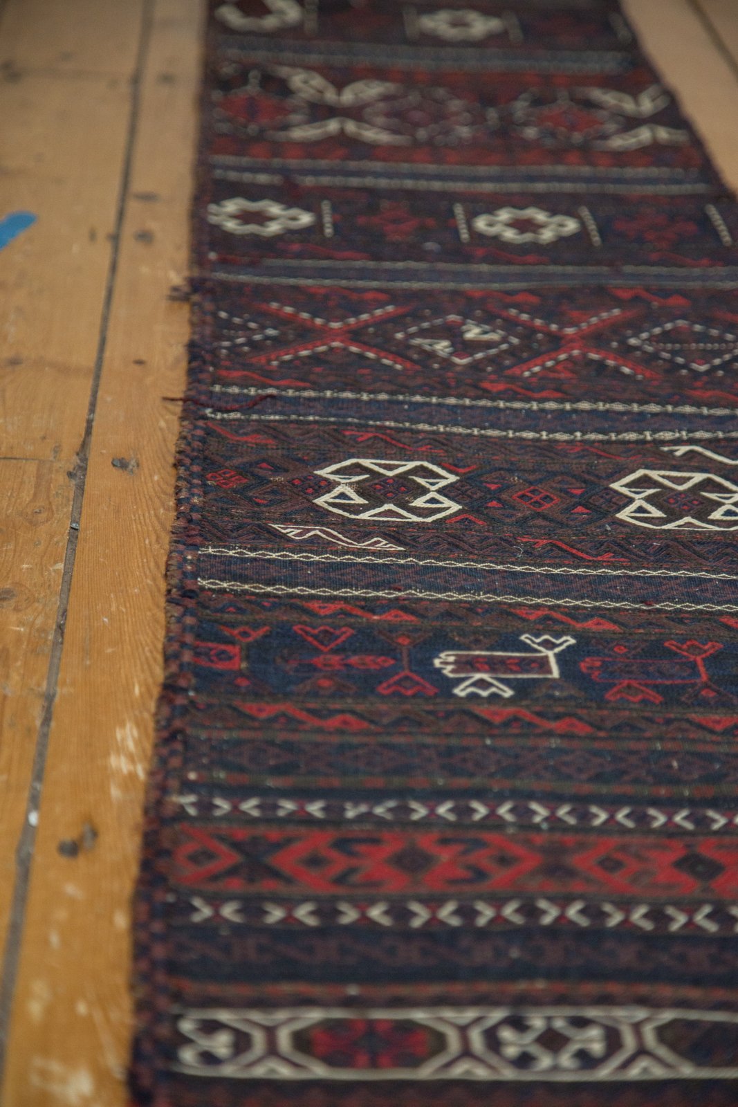 1.5x10.5 Antique Belouch Soumac Rug Runner // ONH Item 4619 Image 5