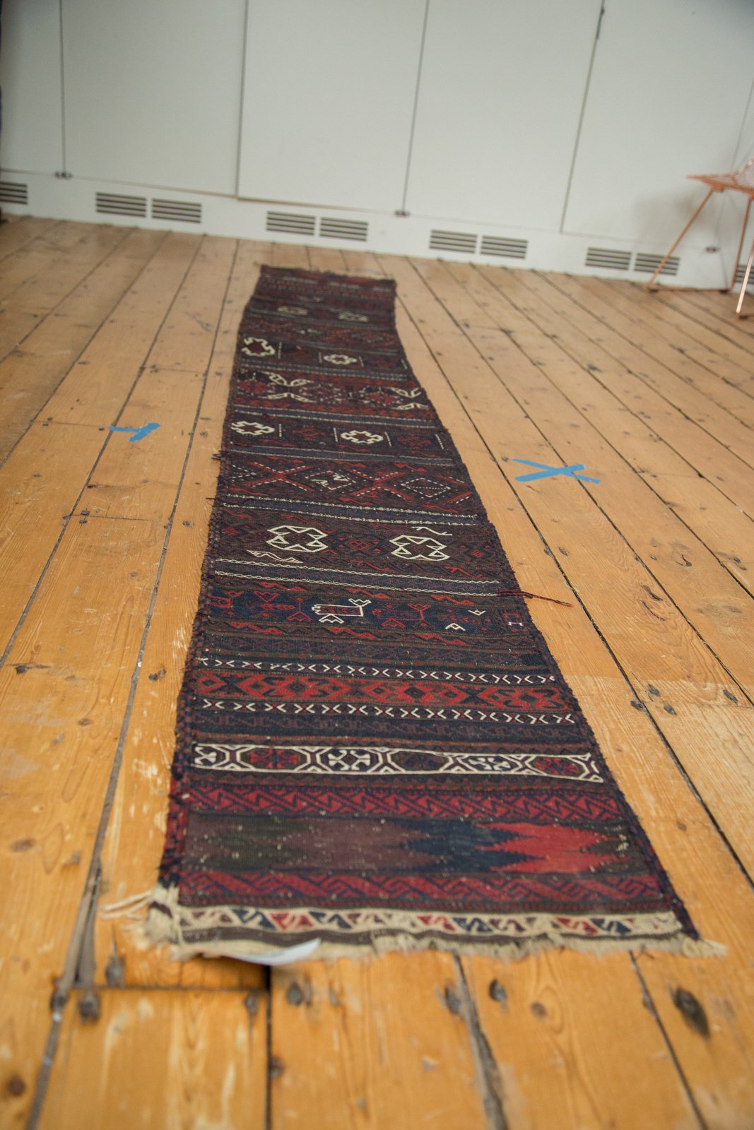 1.5x10.5 Antique Belouch Soumac Rug Runner // ONH Item 4619 Image 6