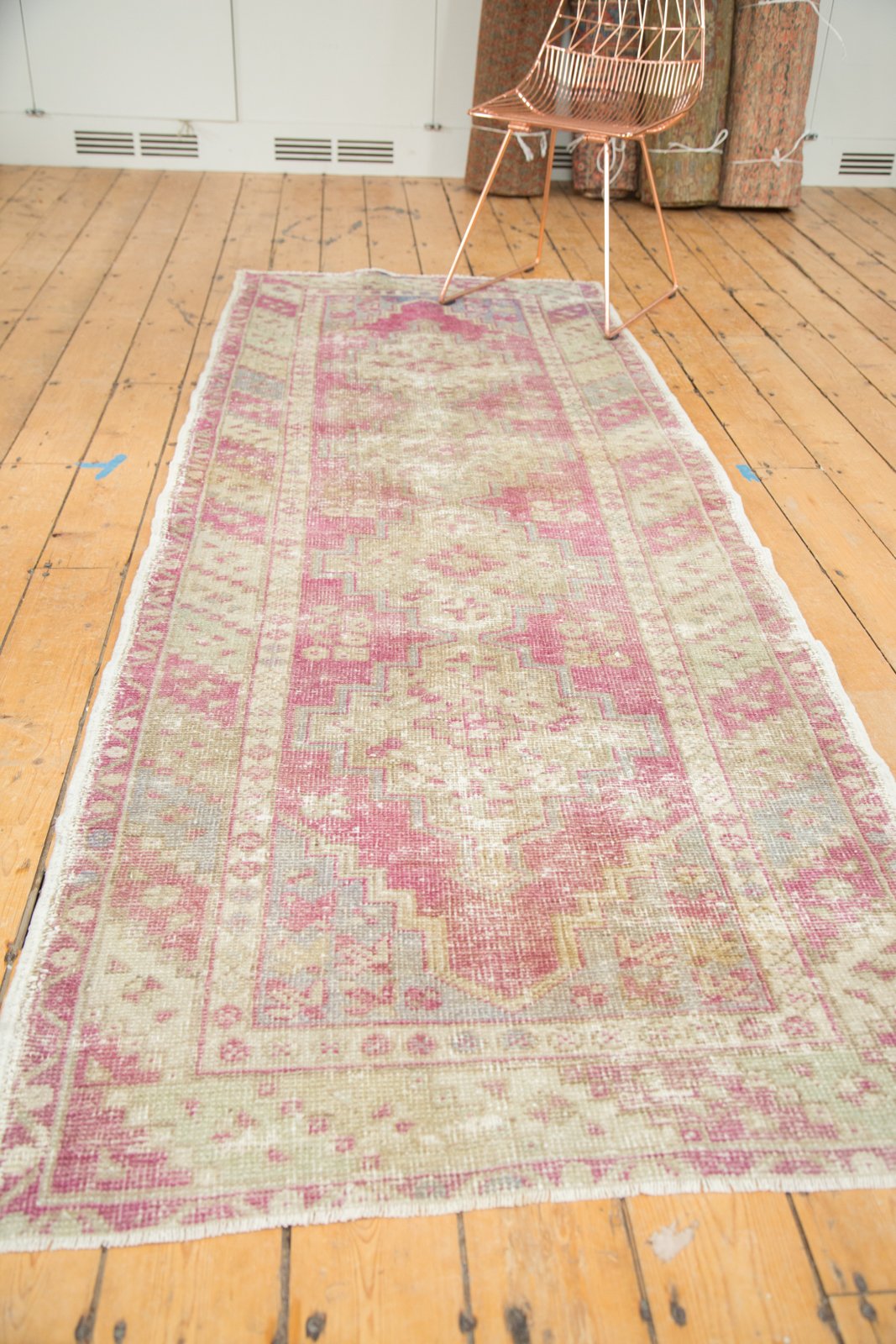 3.5x9.5 Vintage Distressed Oushak Rug Runner // ONH Item 4906 Image 5