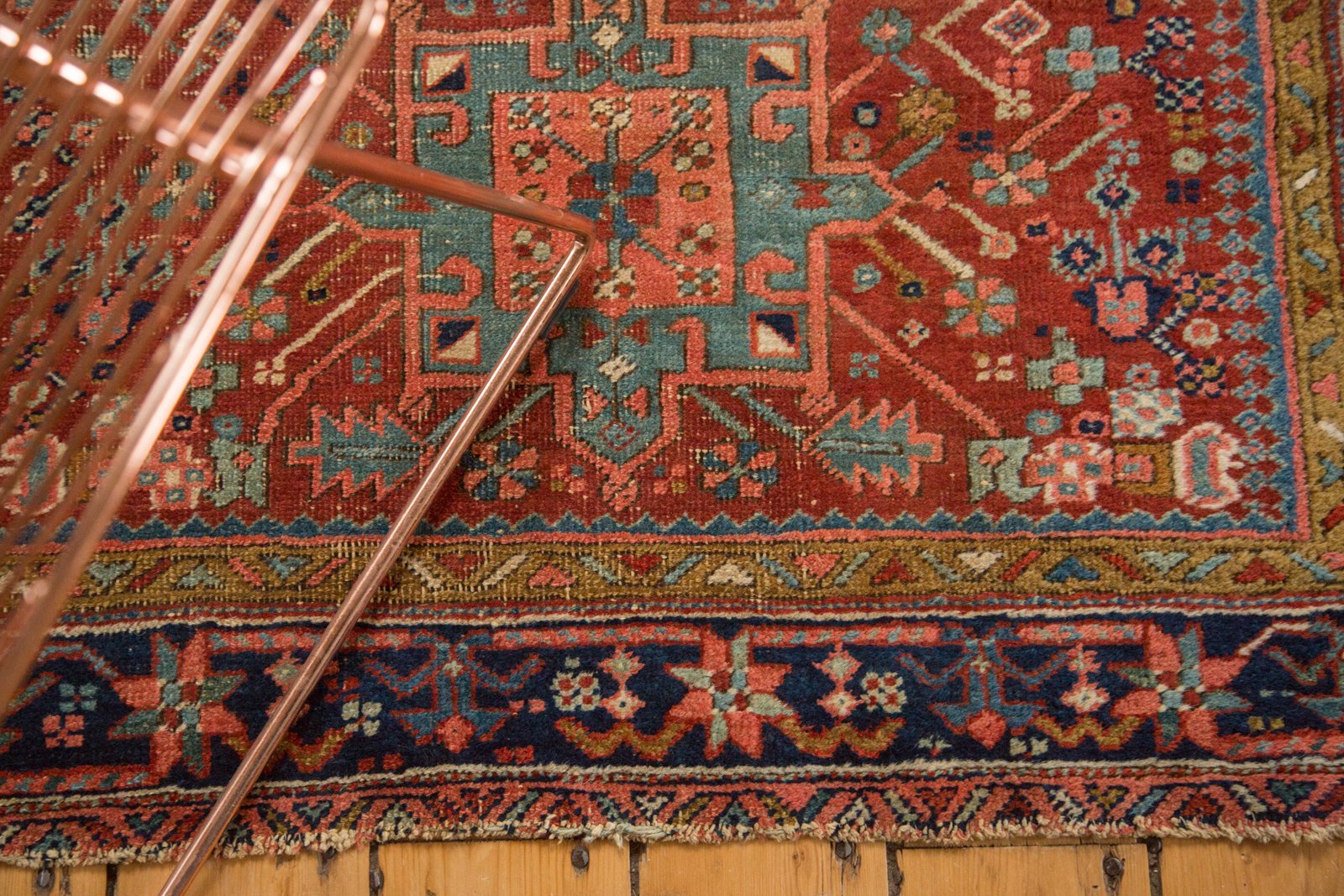 4x4.5 Antique Fine Karaja Square Rug // ONH Item 4932 Image 5