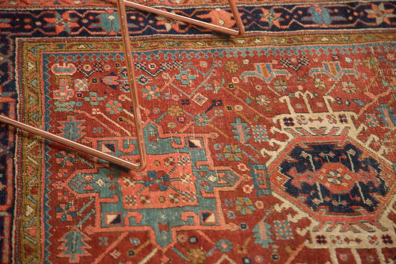 4x4.5 Antique Fine Karaja Square Rug // ONH Item 4932 Image 7