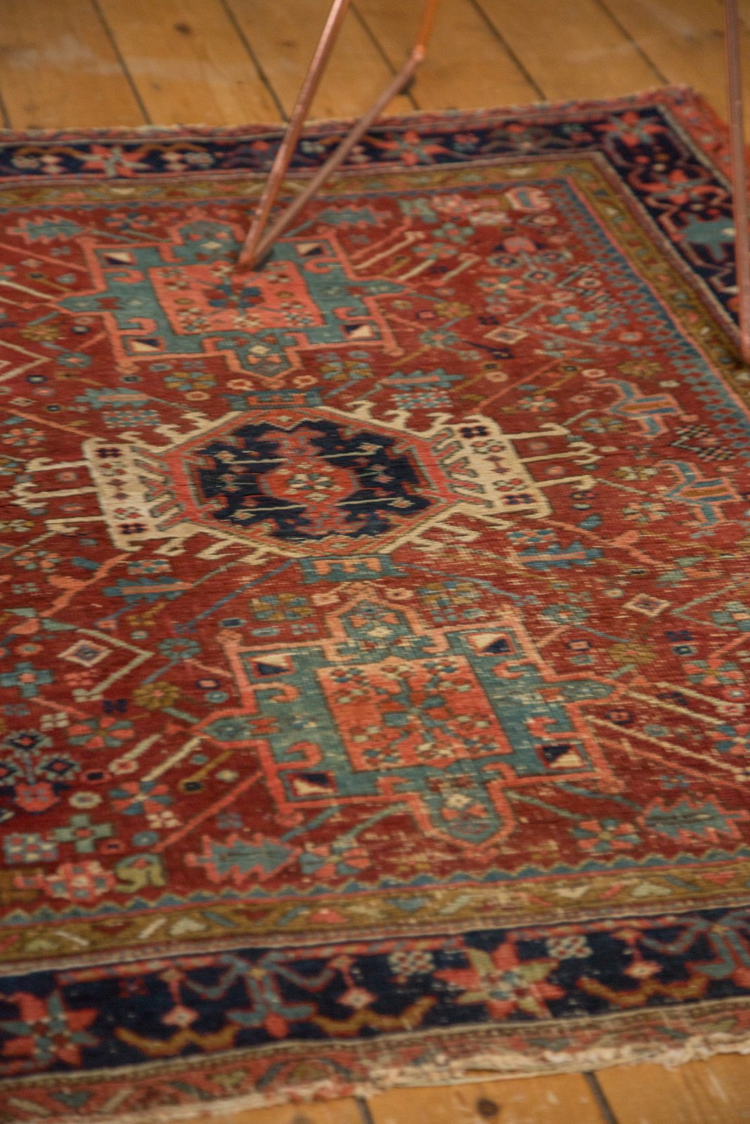 4x4.5 Antique Fine Karaja Square Rug // ONH Item 4932 Image 9