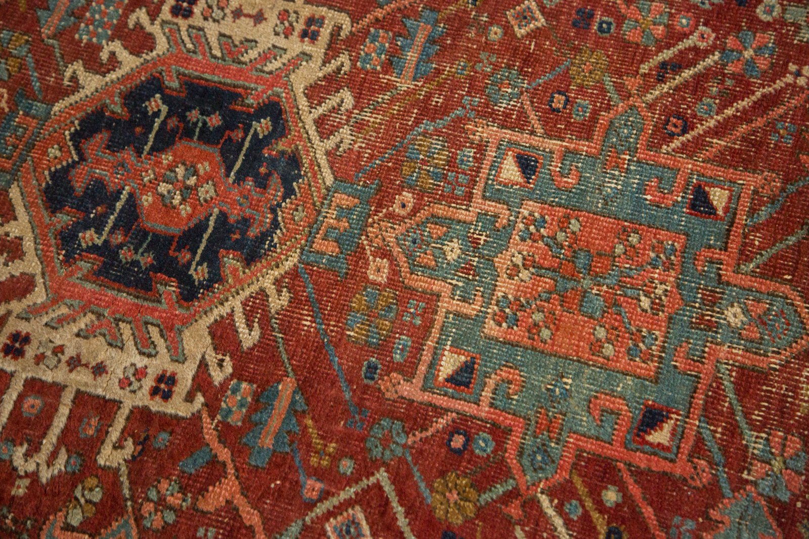 4x4.5 Antique Fine Karaja Square Rug // ONH Item 4932 Image 10