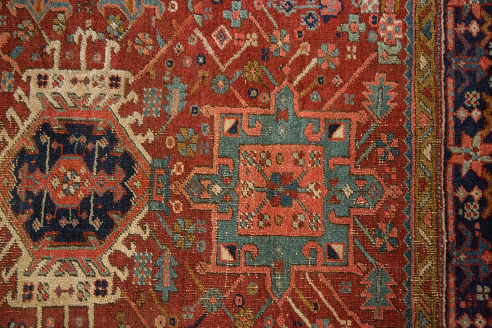 4x4.5 Antique Fine Karaja Square Rug // ONH Item 4932 Image 12
