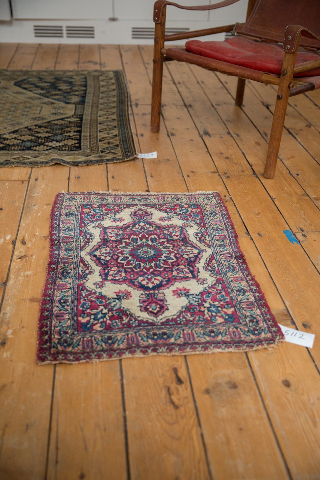 2x2.5 Antique Kermanshah Square Rug Mat // ONH Item 5112 Image 8